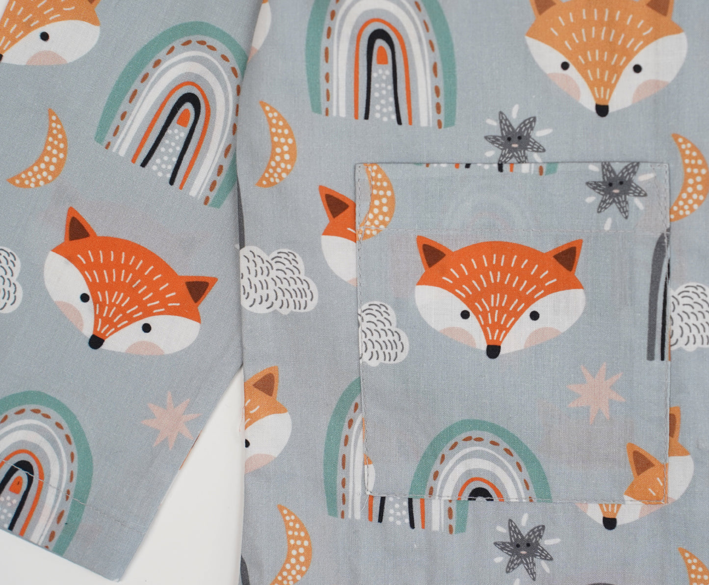 FOX AND RAINBOW PRINT GREY NIGHTSUIT
