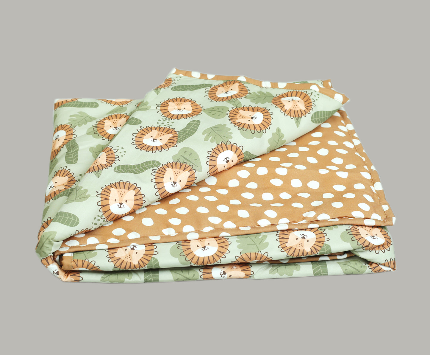 LION FACE PRINT COT SET