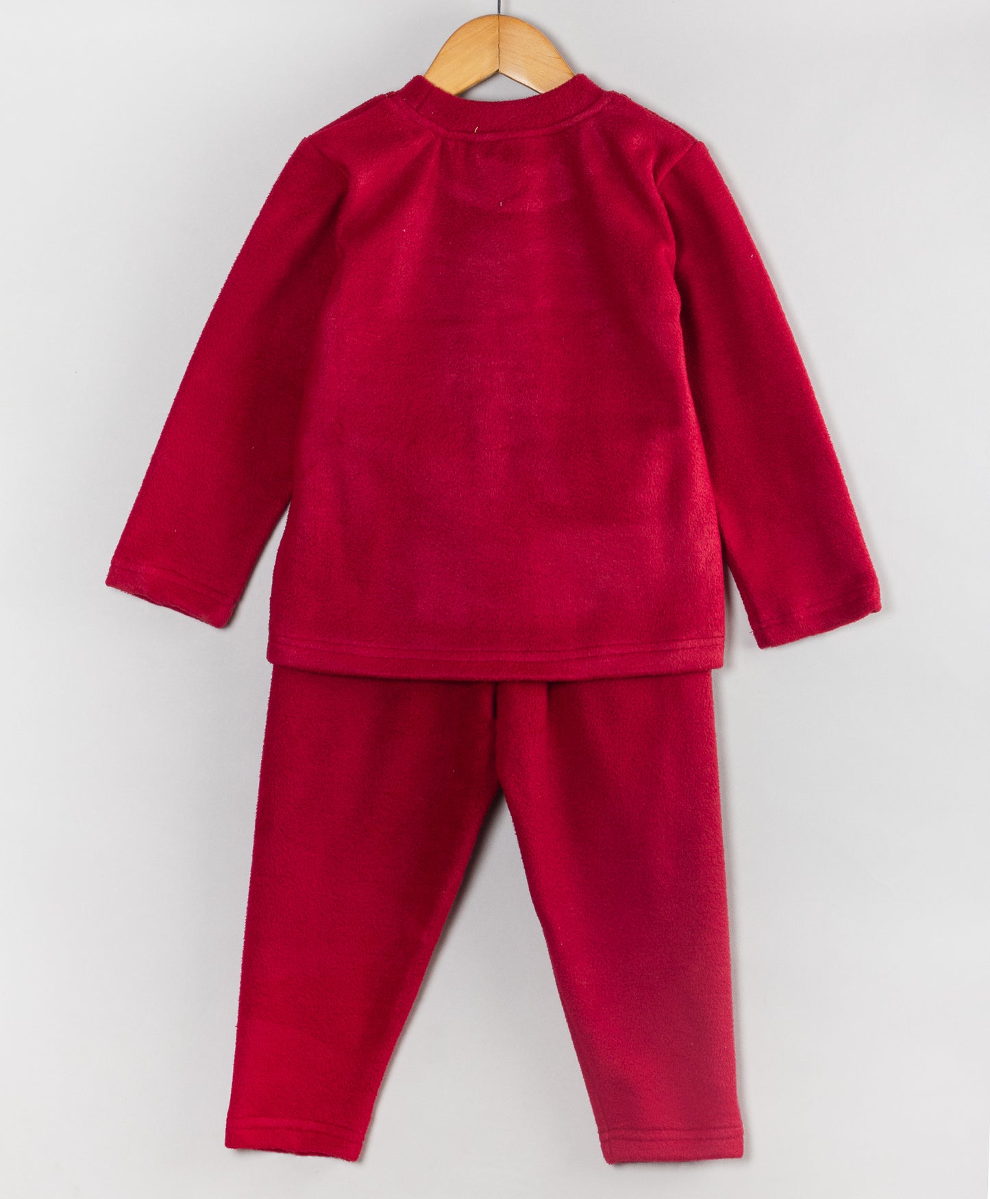 CAT PATCHWORK MAROON FLEECE SET