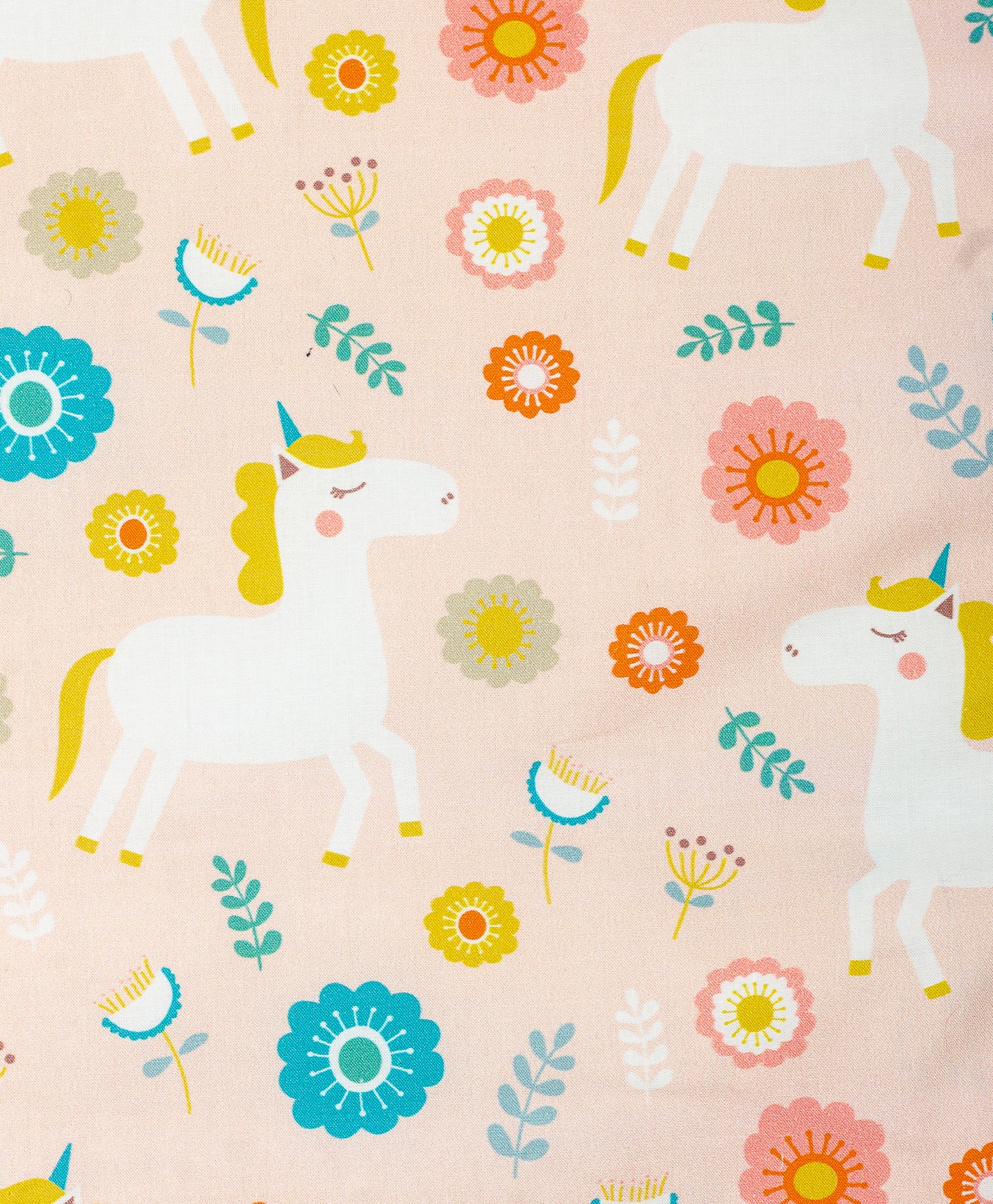 UNICORN PRINT AC QUILT WITH GREY PRINT LINING.