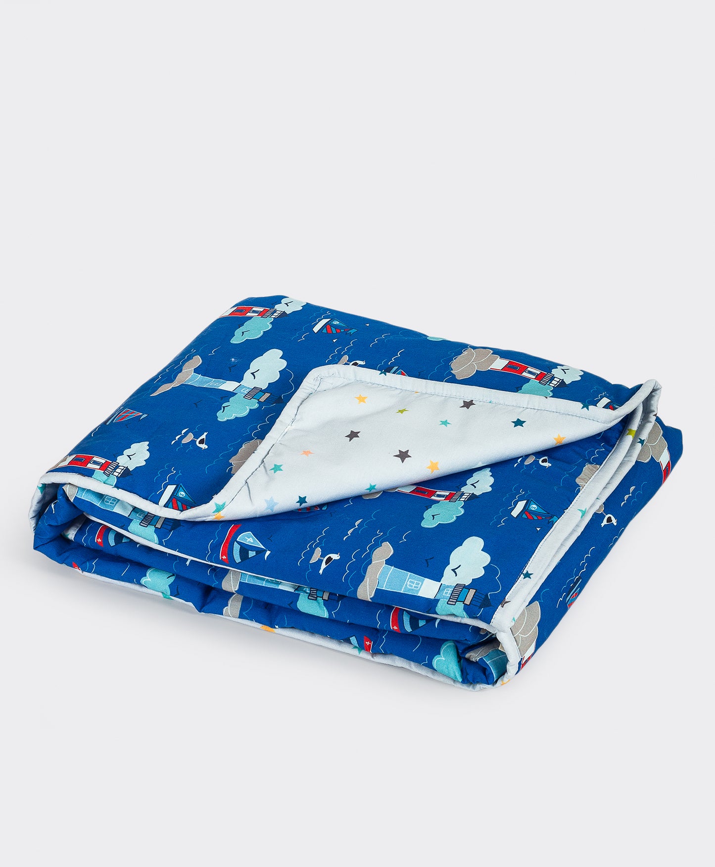 SHIP AND LIGHTHOUSE PRINT AC QUILT