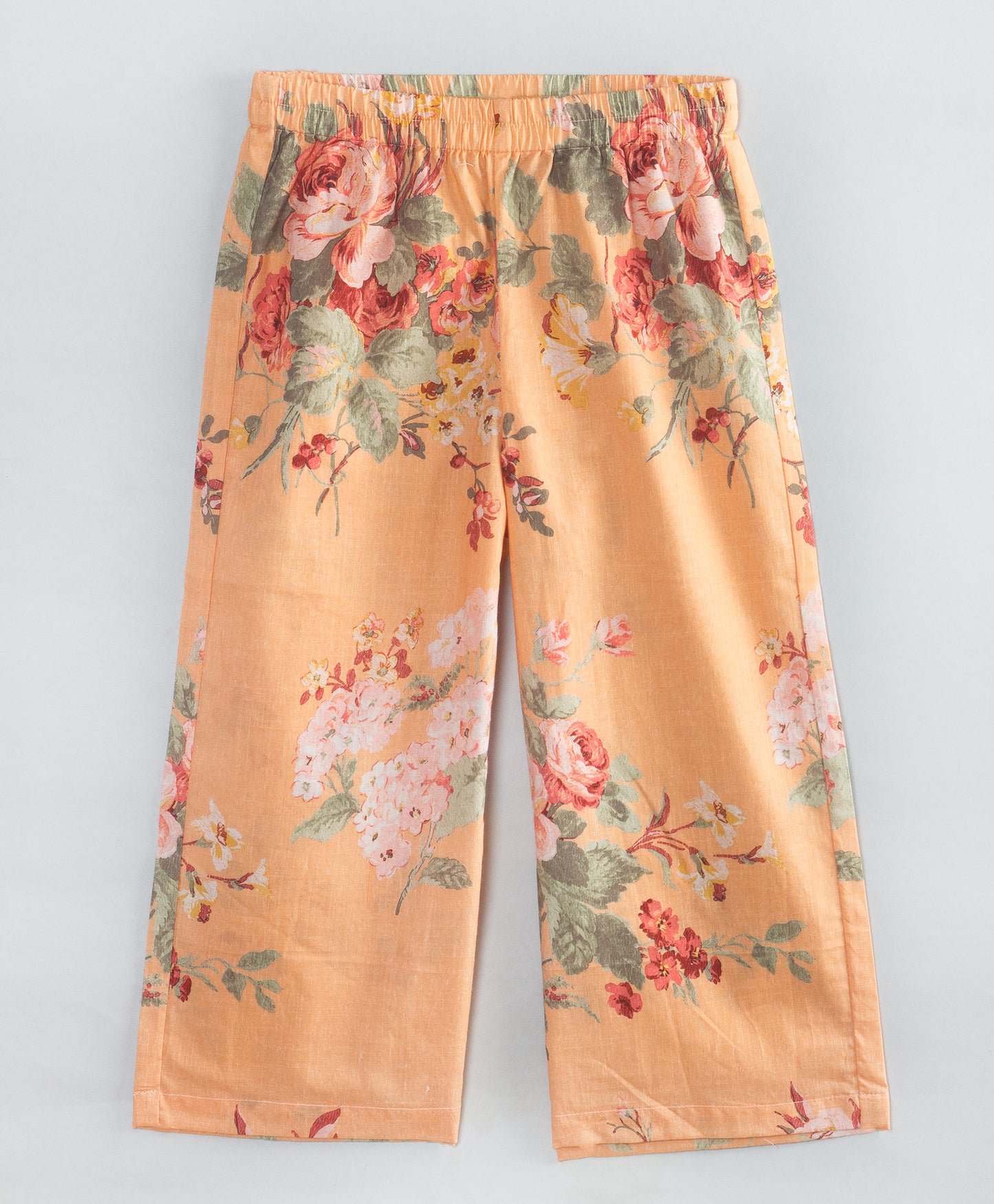 LIGHT ORANGE FLORAL PRINT COORDINATE SET