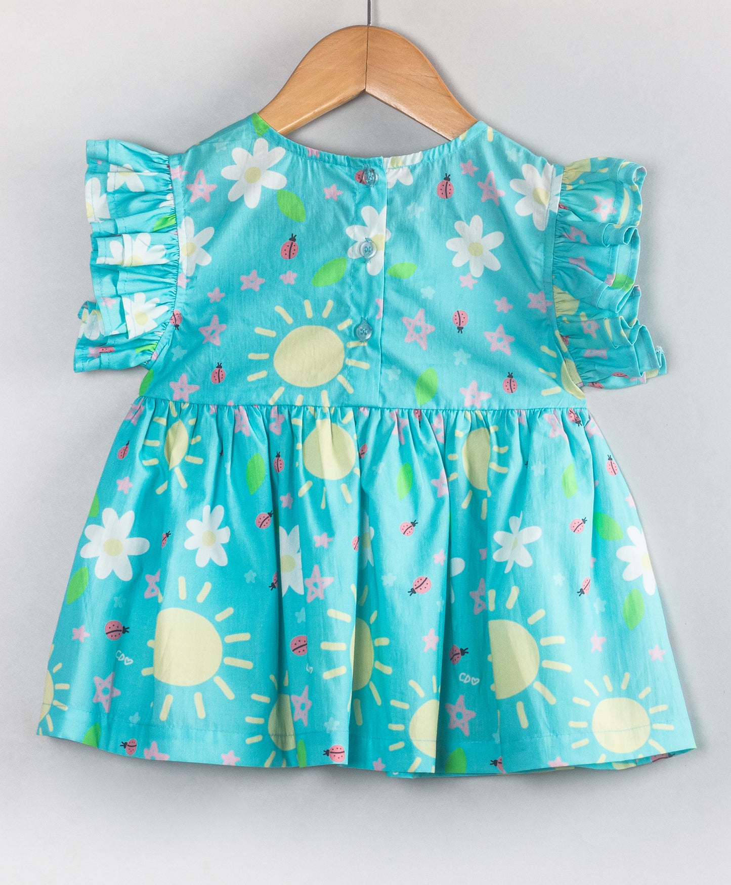AQUA SUN AND LADYBIRD PRINT TOP