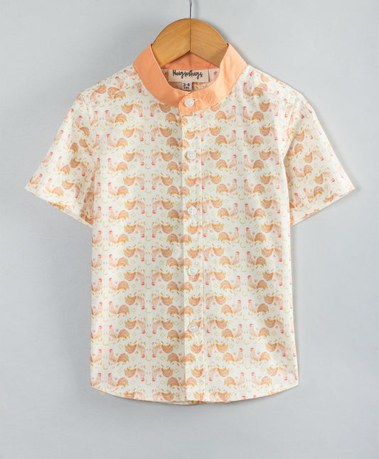 COCK A DOODLE PRINT SHIRT