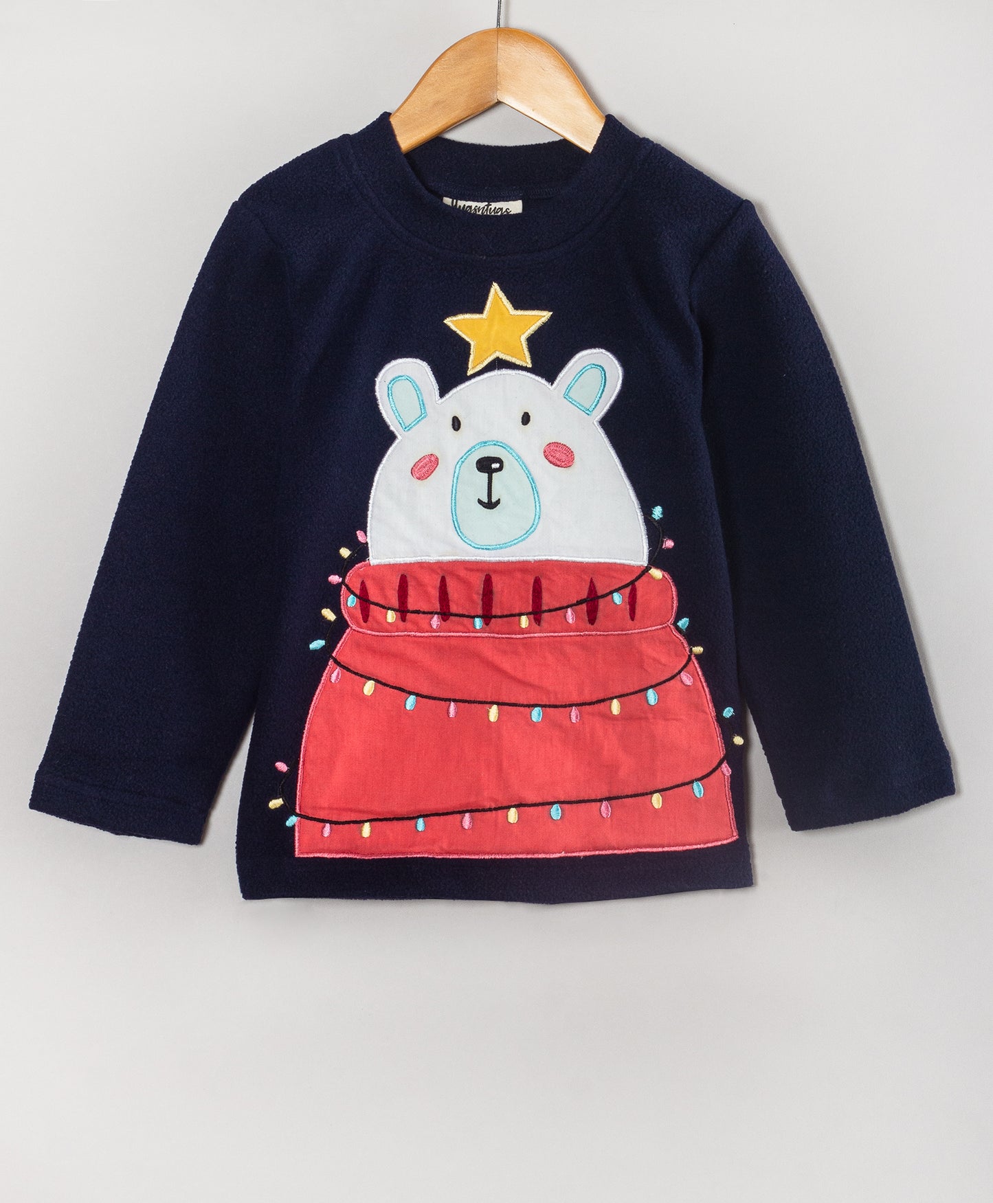 BEAR PATCHWORK NAVY FLEECE SET