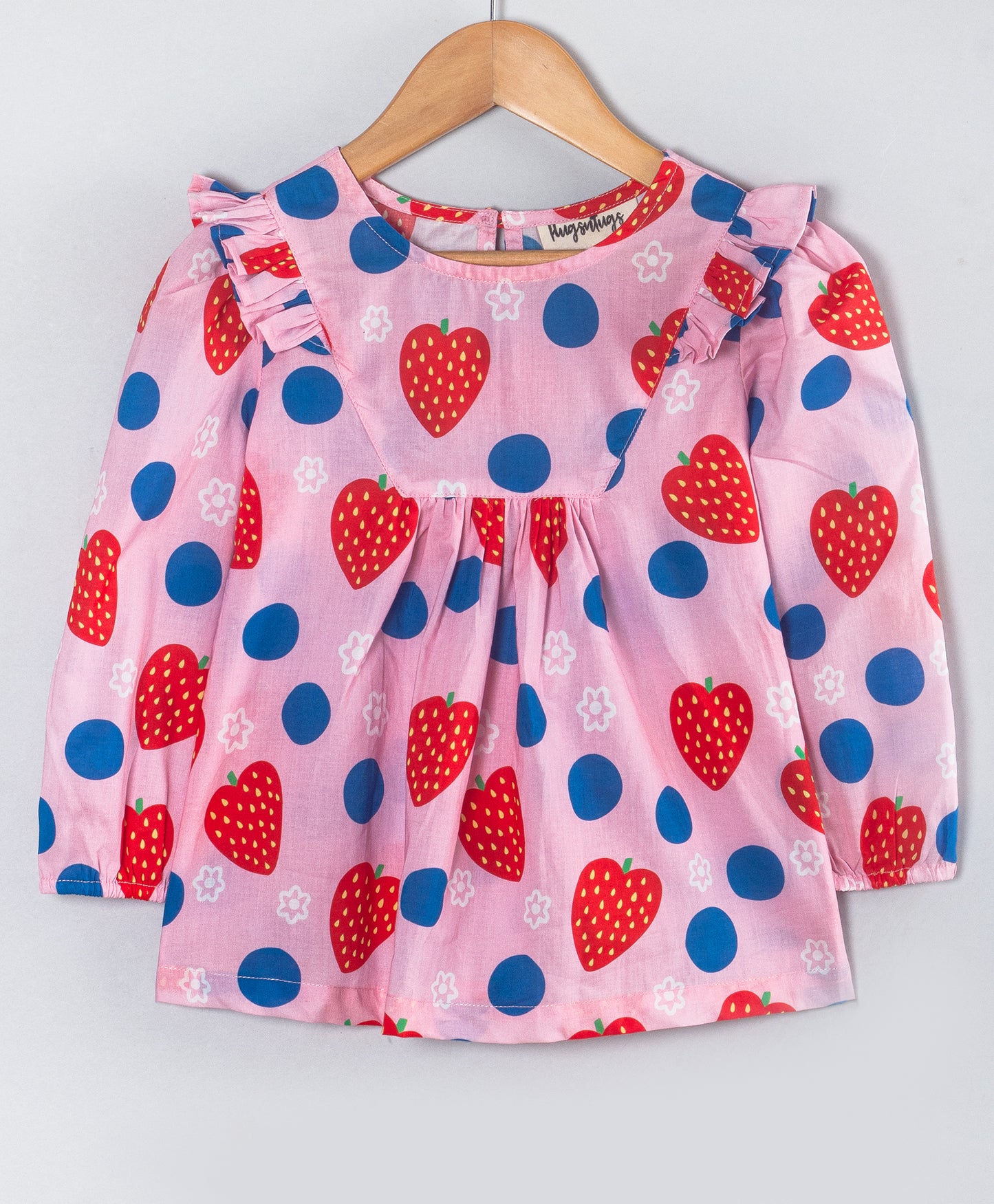 STRAWBERRY PRINT FULL SLEEVES TOP