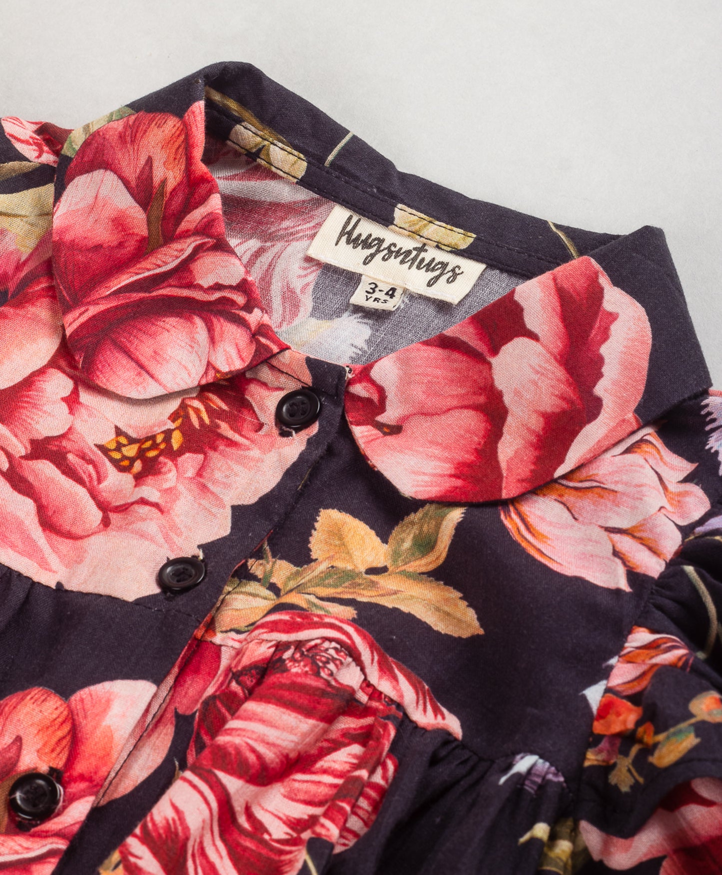 BLACK ROSE PRINT FULL SLEEVES TOP