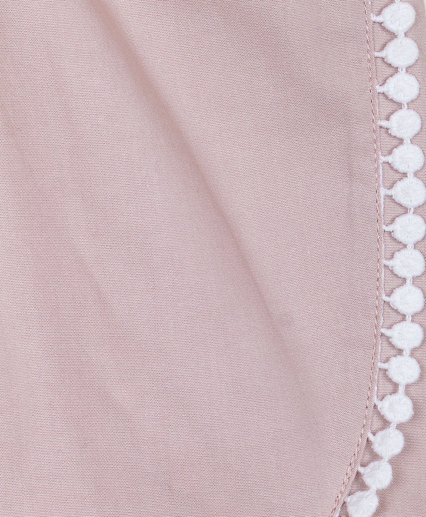 LIGHT PINK SHORTS WITH WHITE LACE AT SEAMS