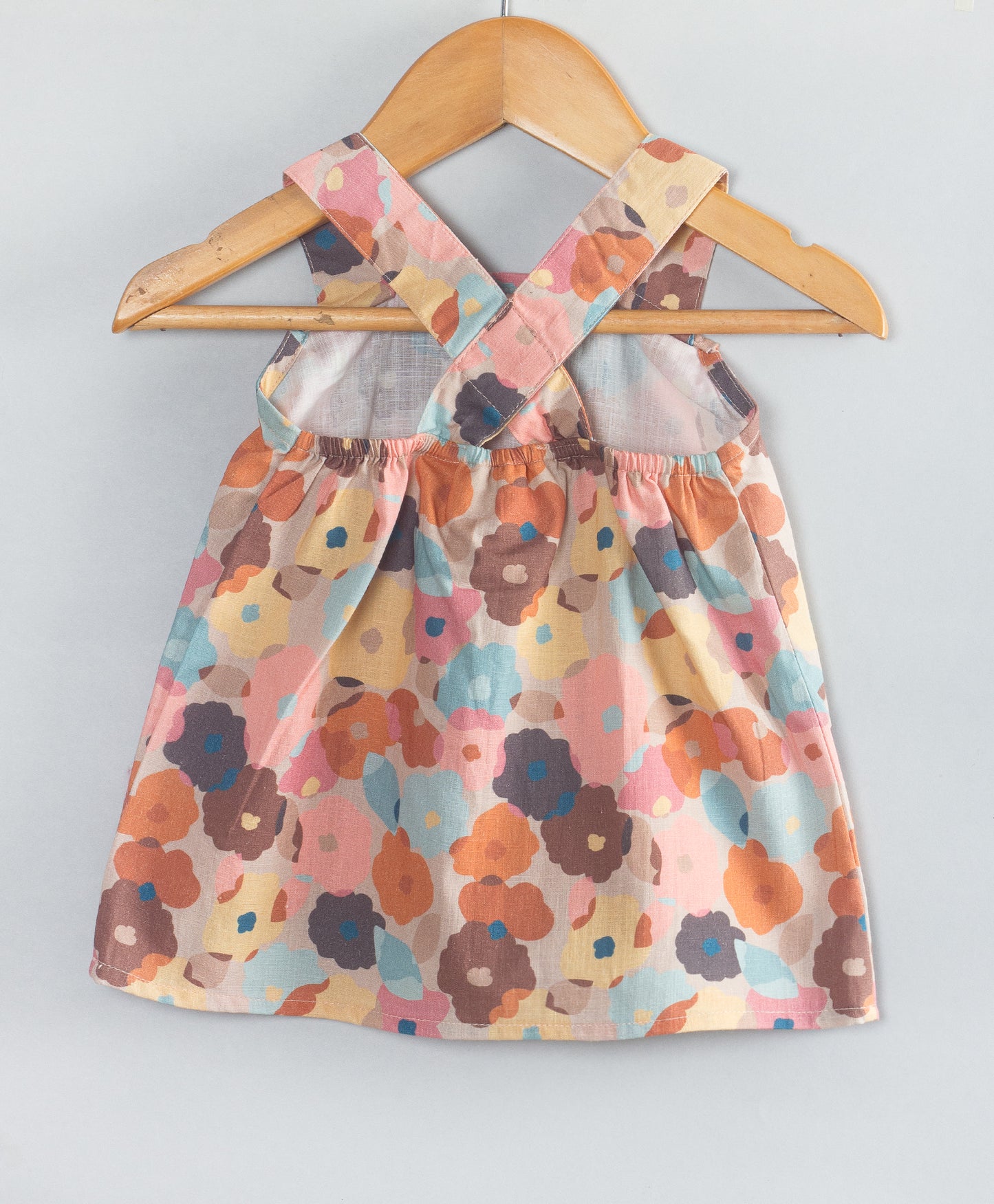 CORAL FLORAL PRINT INFANT SET WITH SHORTS