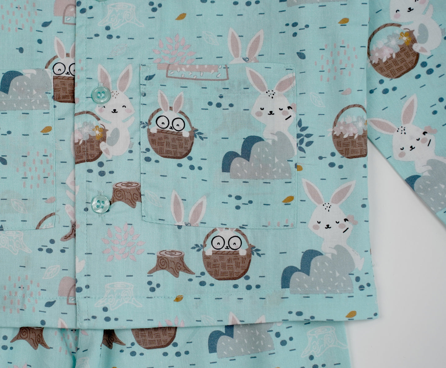 BUNNY AND BASKET PRINT NIGHTSUIT