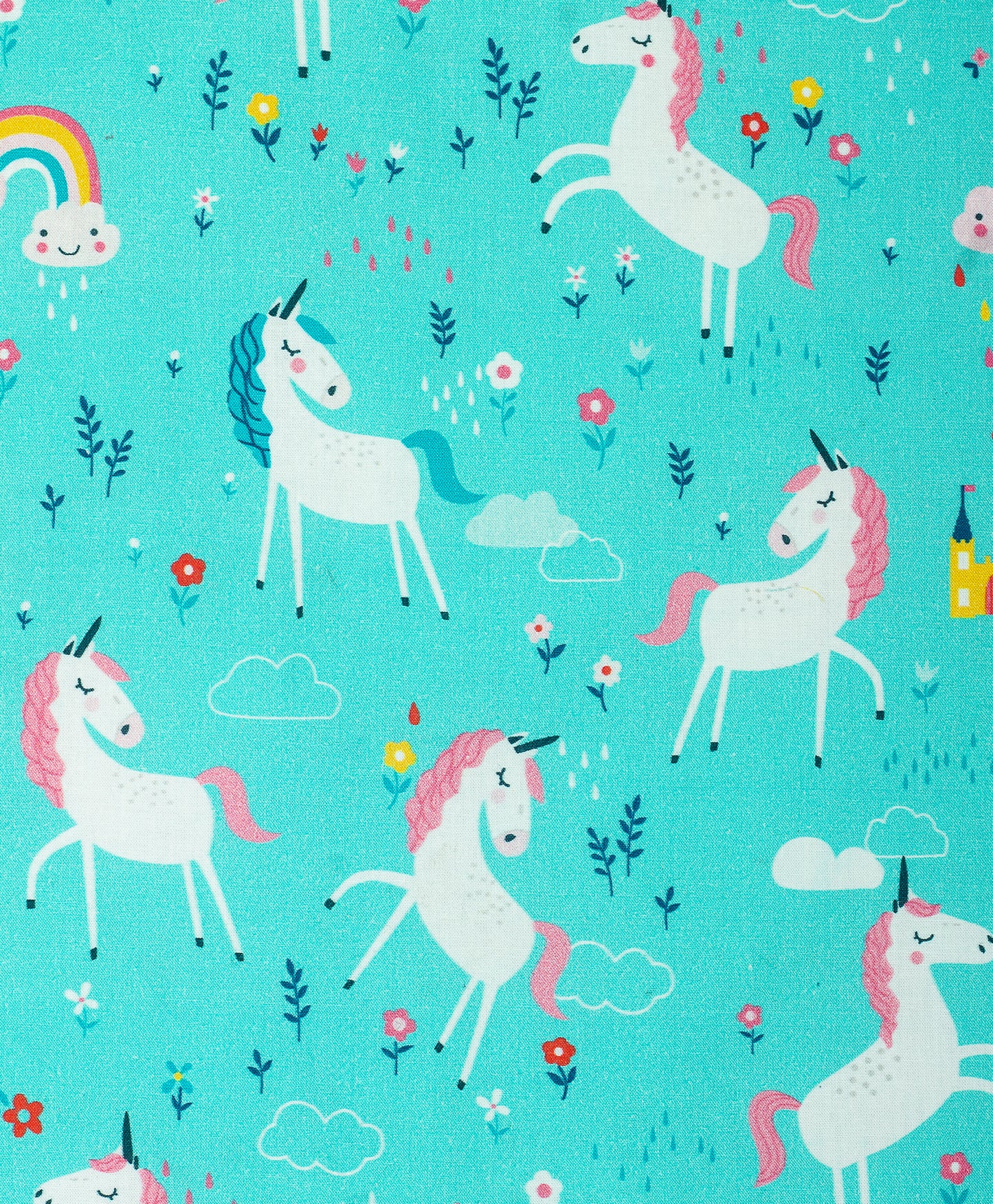 UNICORN PRINT AC QUILT WITH GREY DOT PRINT LINING
