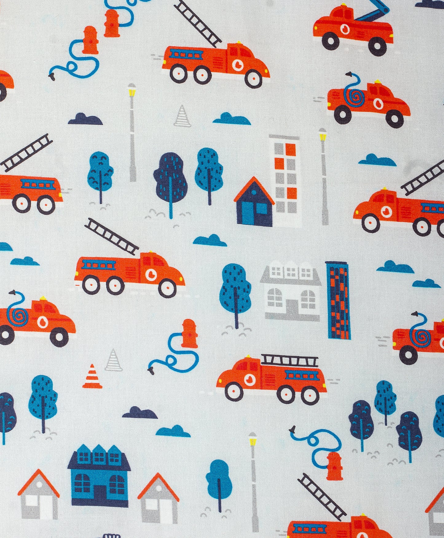 CONSTRUCTION PRINT AC QUILT WITH CHEVRON PRINT LINING.