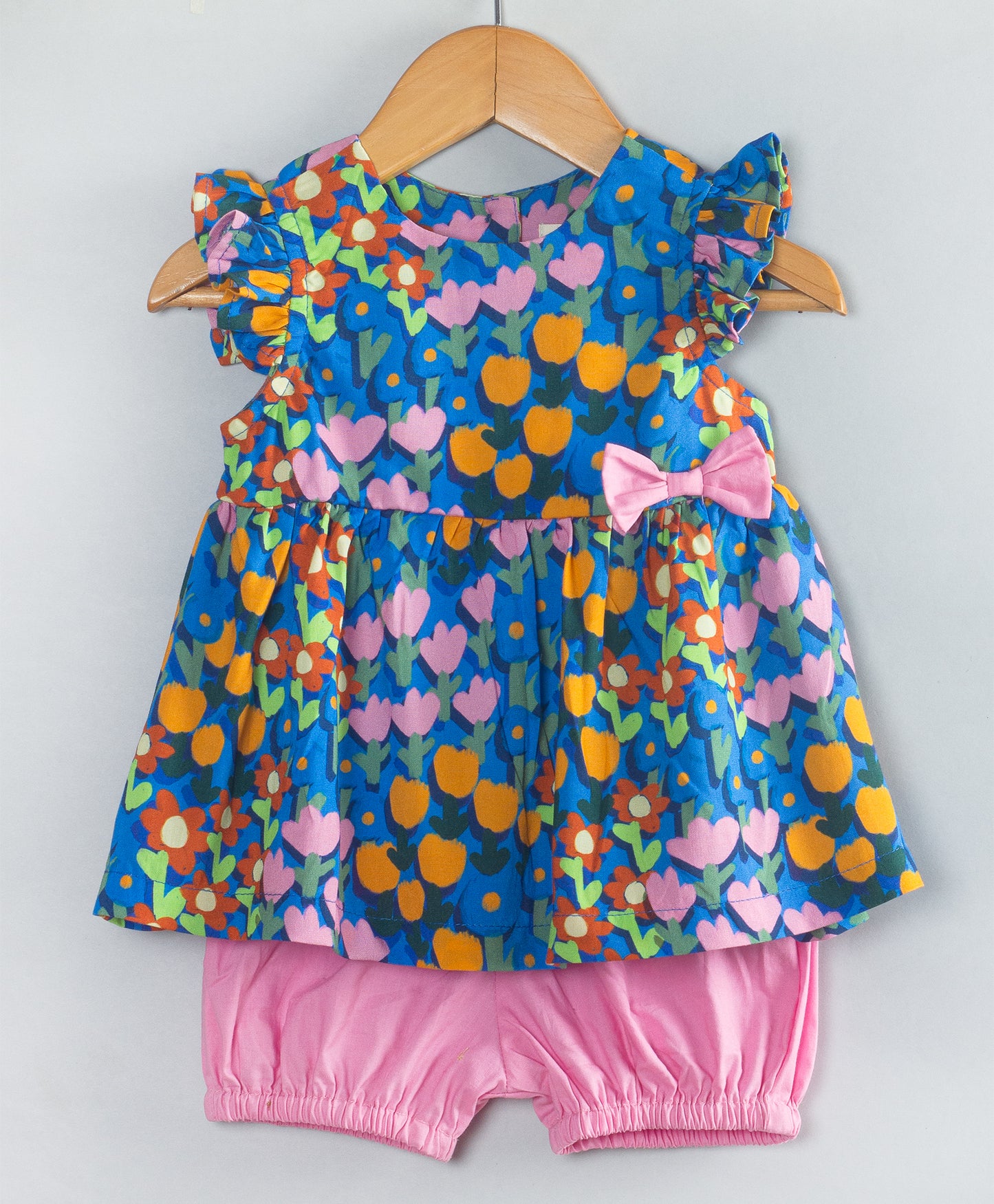 TULIP FLORAL PRINT INFANT SET