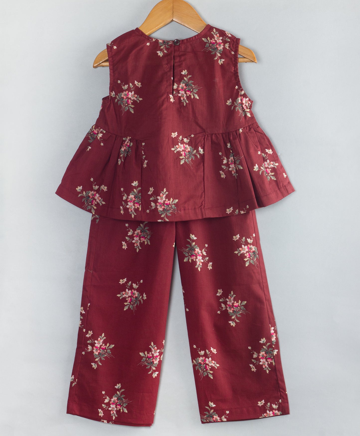 MAROON FLOWER PRINT COORDINATE SET
