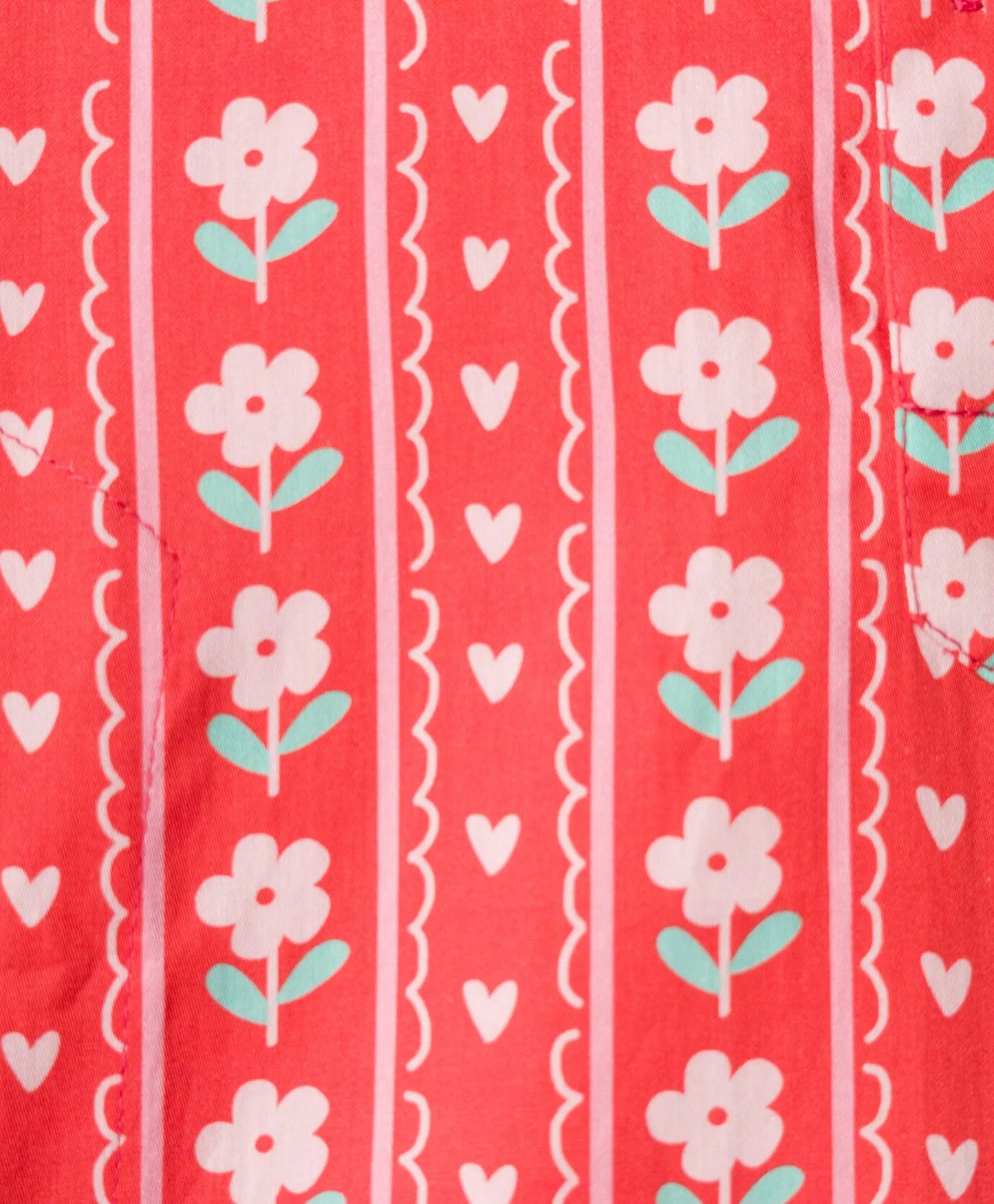 RED MOTIF FLORAL PRINT KURTA SET