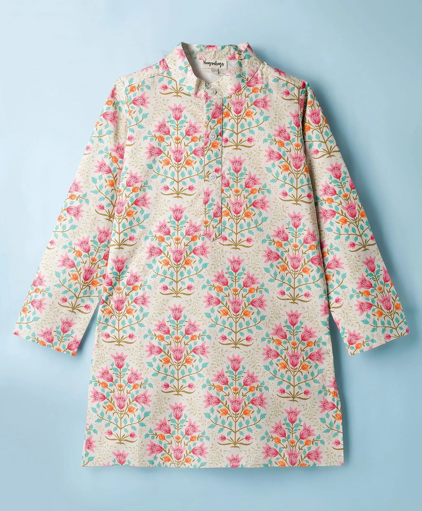 INDIAN FLORAL BUNCH PRINT KURTA SET