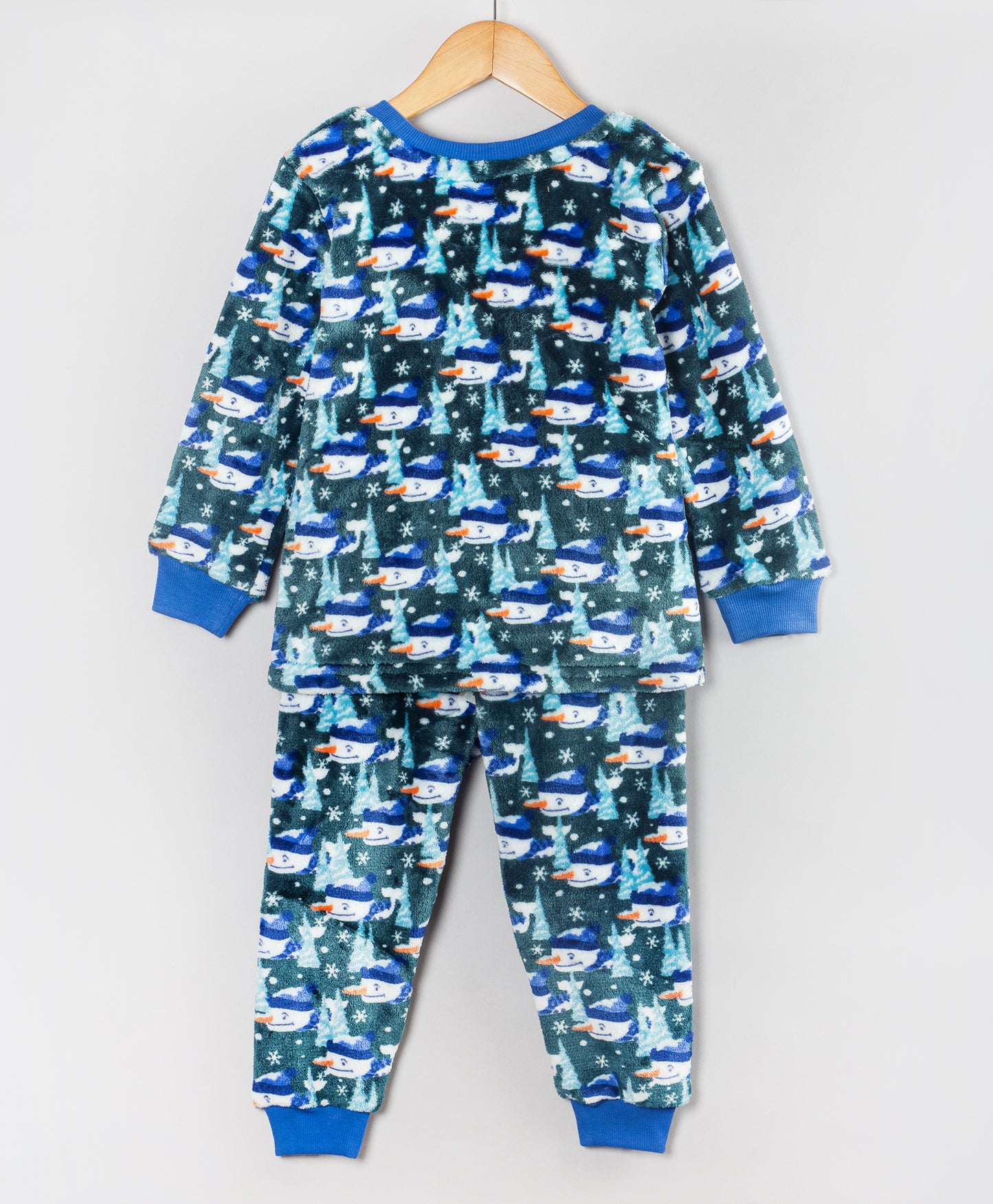 SNOWMAN AND SNOWFLAKES PRINT POLAR FLEECE TRACKSUIT