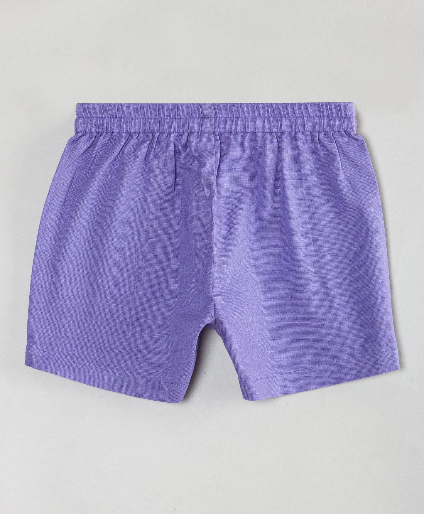 PURPLE SHORTS WITH BOW TIE UP AT WAIST