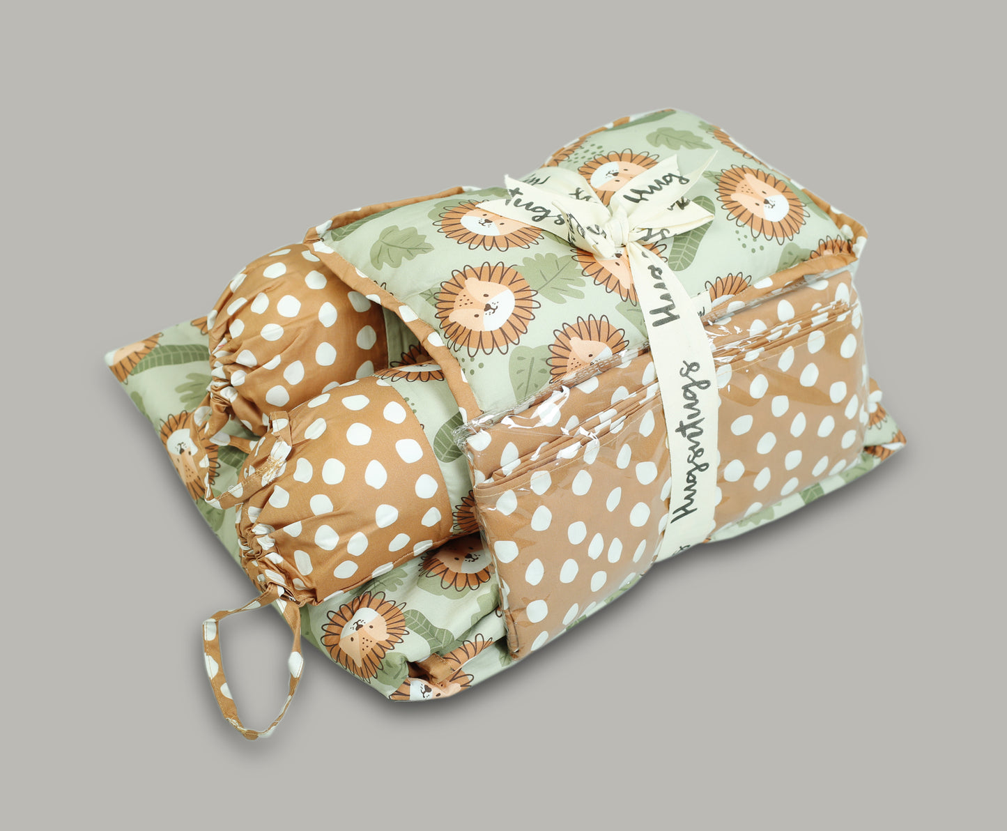 LION FACE PRINT COT SET