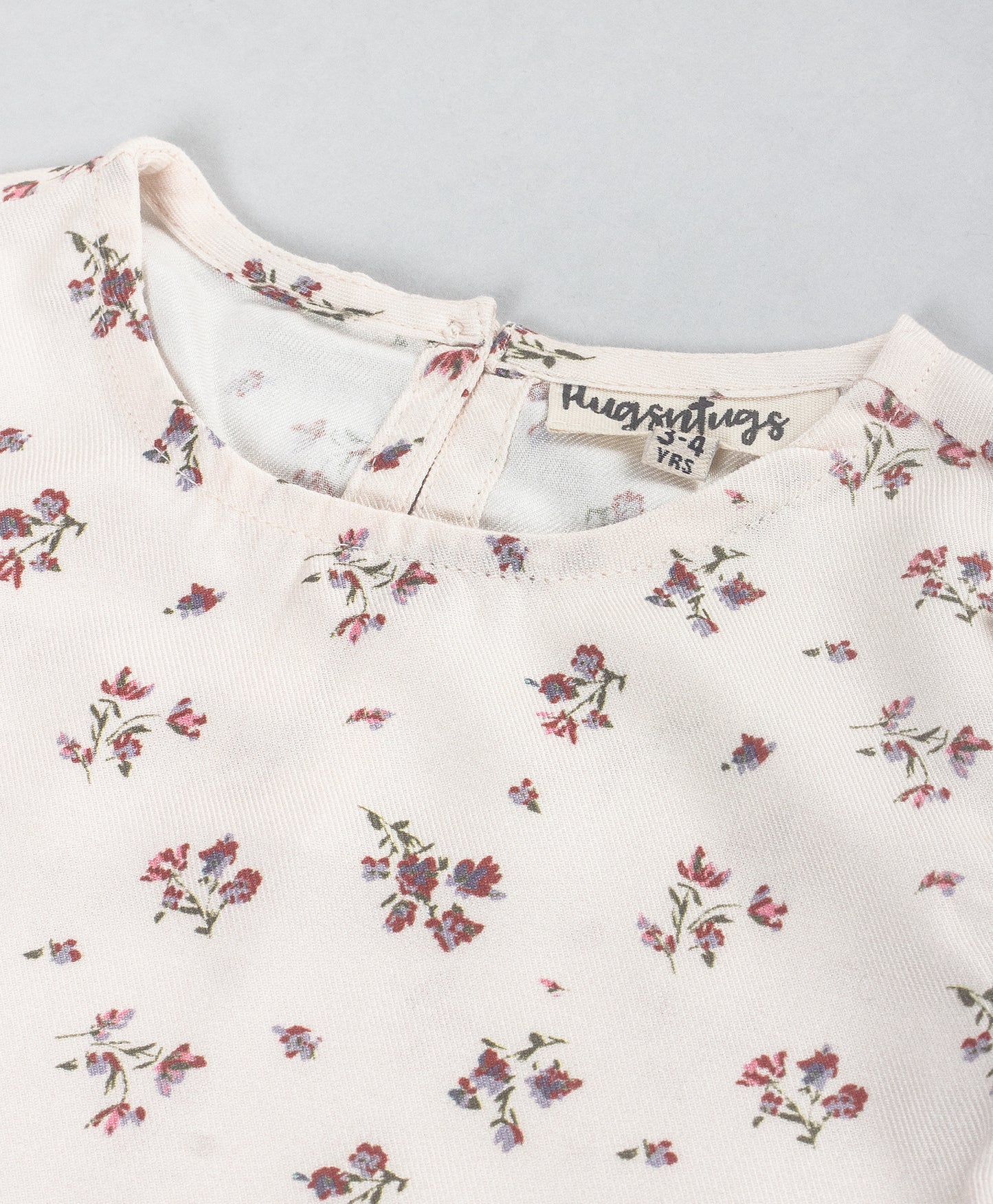 DITSY FLORAL PRINT TOP WITH FRILLS AT SLEEVES