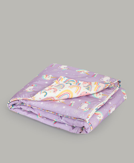 LILAC UNICORN PRINT AC QUILT