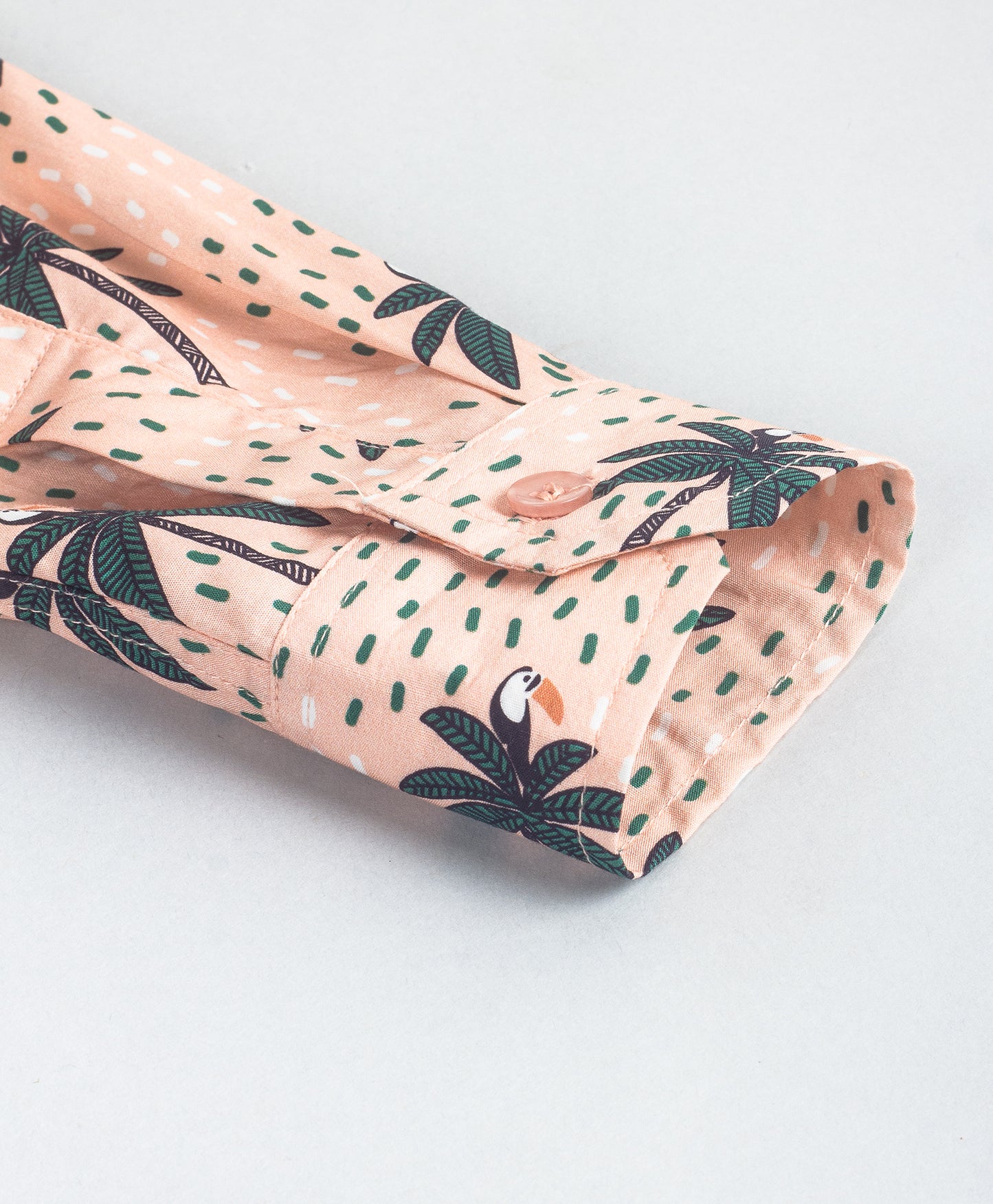 TOUCAN ON PALM TREE PRINT BOYS SHIRT