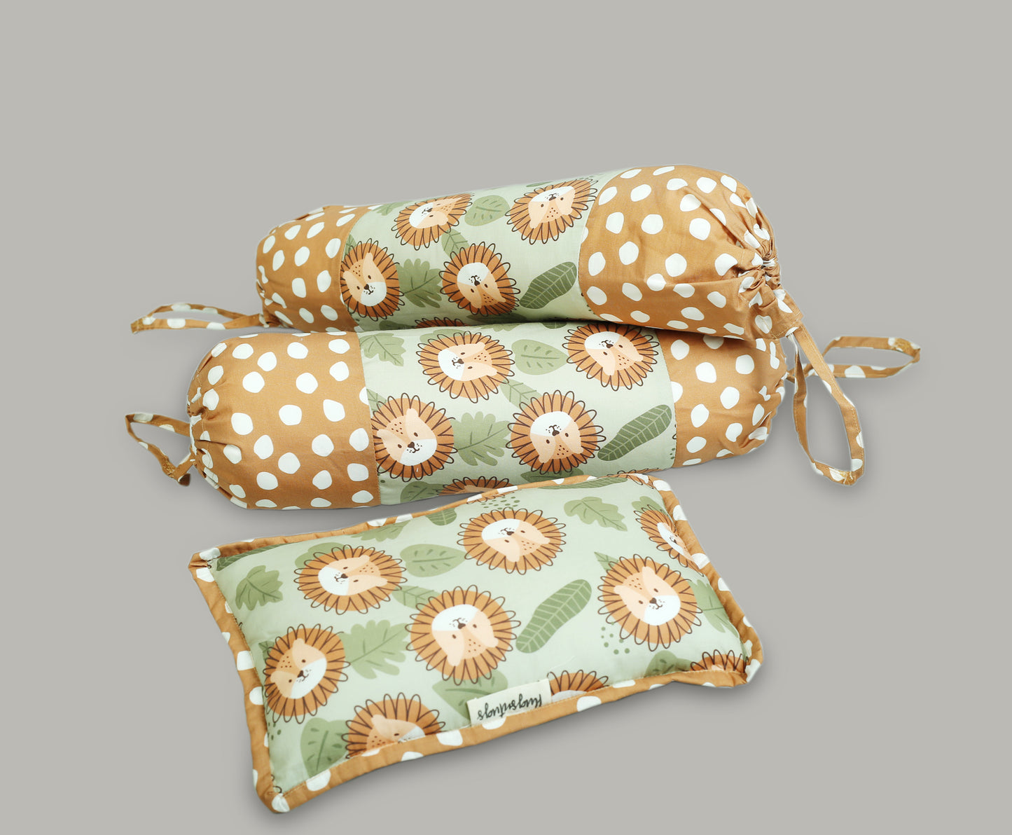 LION FACE PRINT COT SET