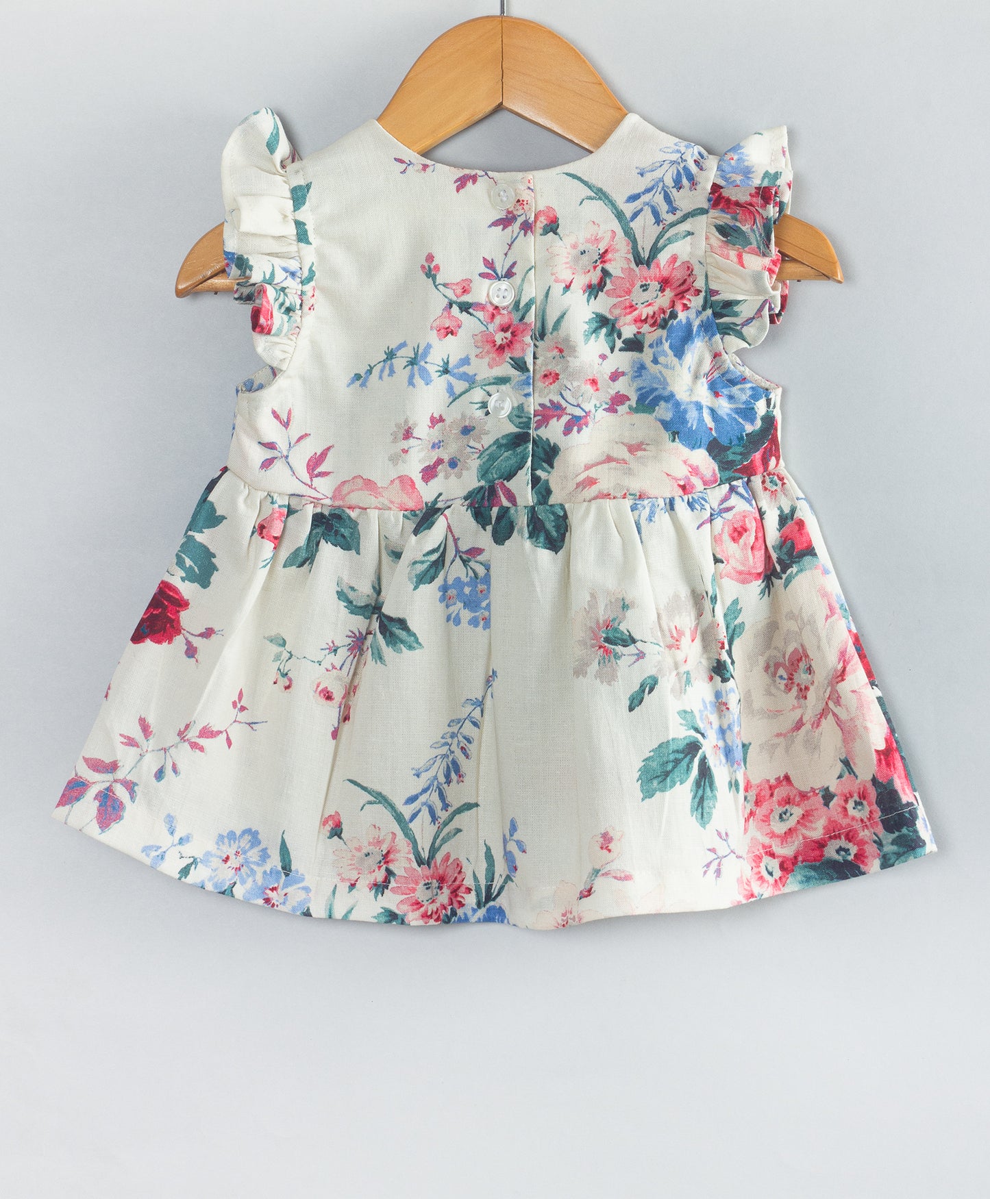 ENGLISH BLUE FLORAL PRINT INFANT SET