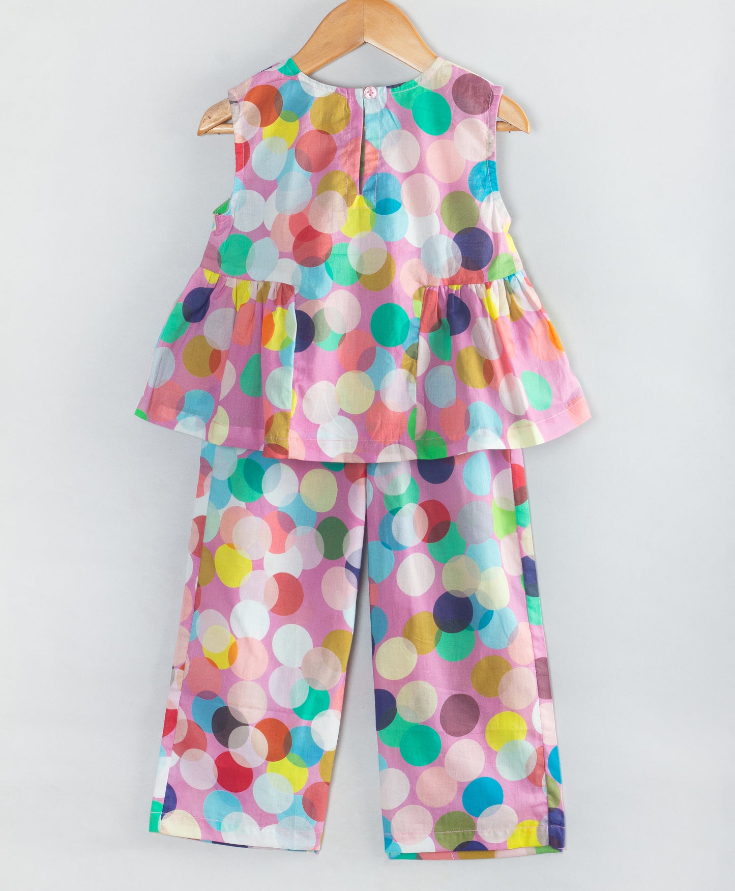 MULTI DOT PRINT COORDINATE SET WITH BOW
