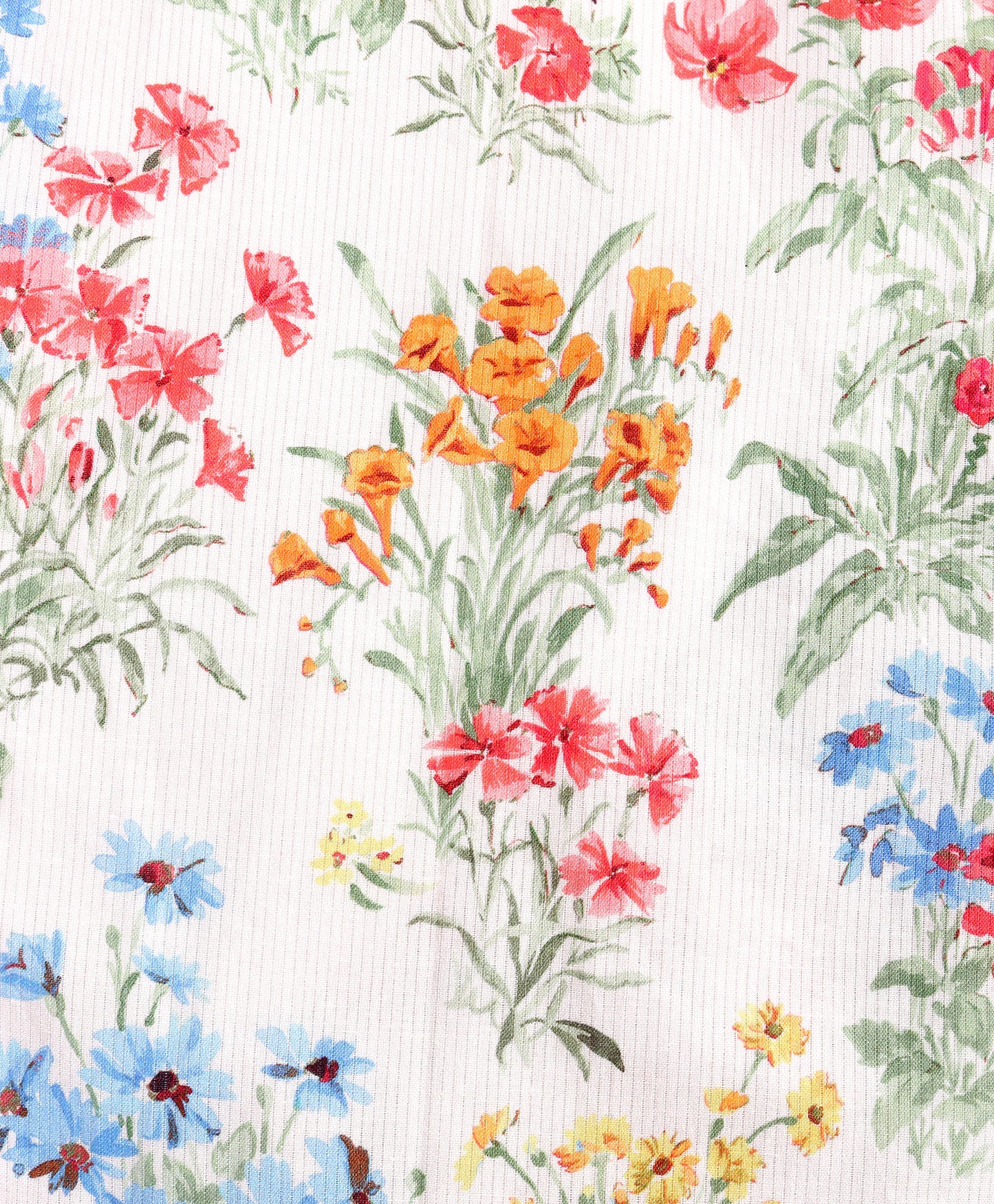 FLORAL PRINT TOP WITH FRILL ACROSS FRONT