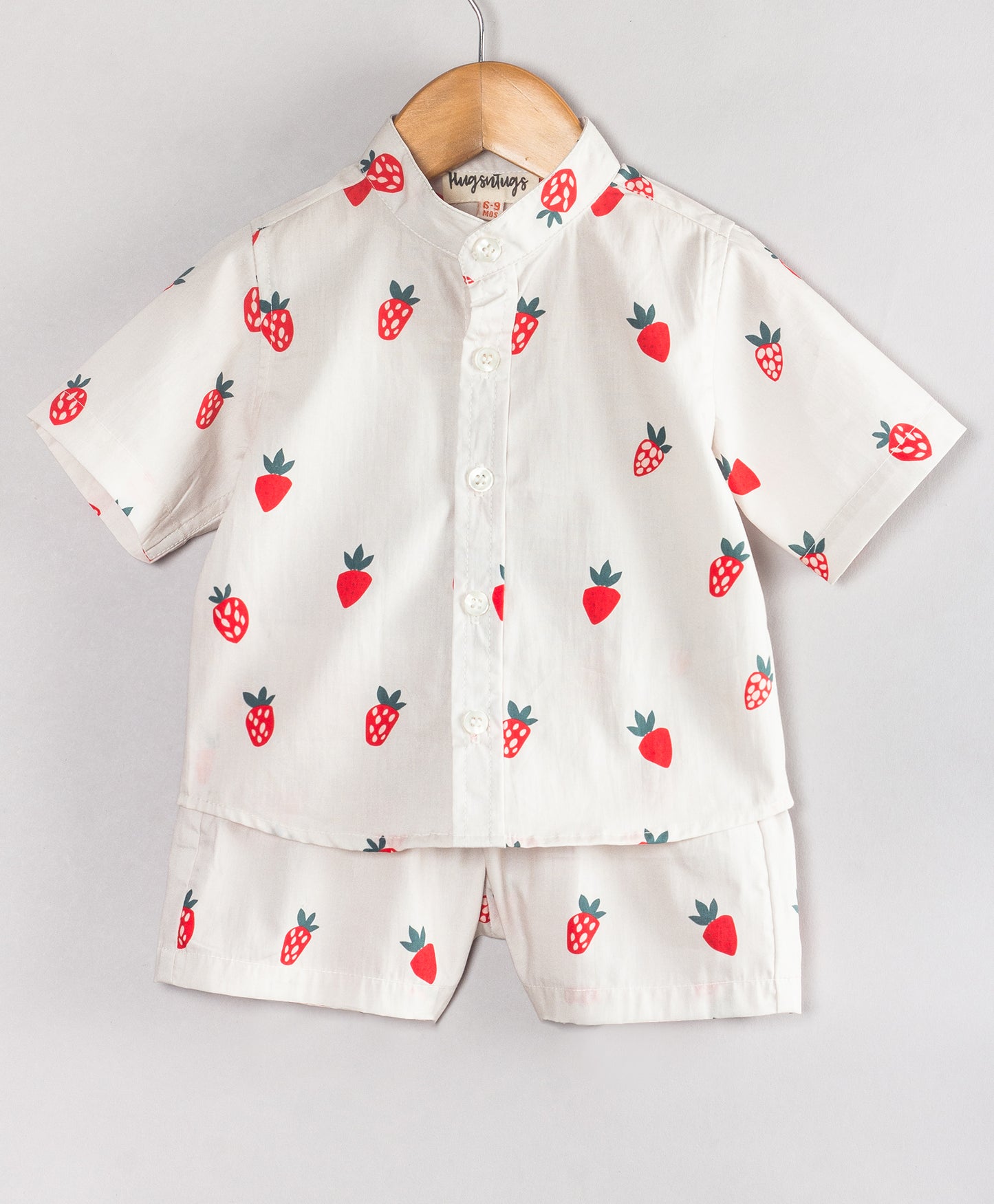 STRAWBERRY PRINT INFANT BOYS SHORTS SET