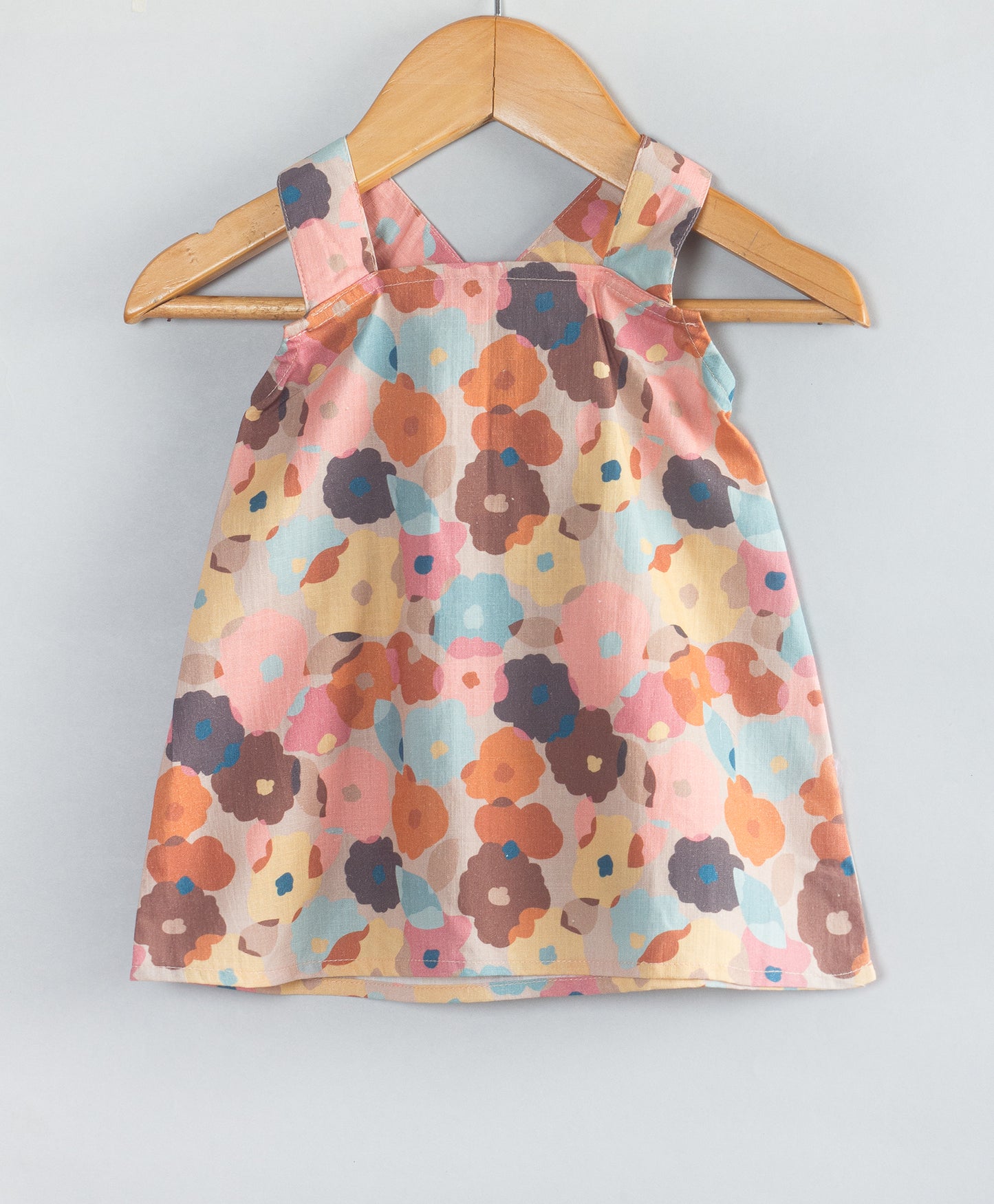 CORAL FLORAL PRINT INFANT SET WITH SHORTS