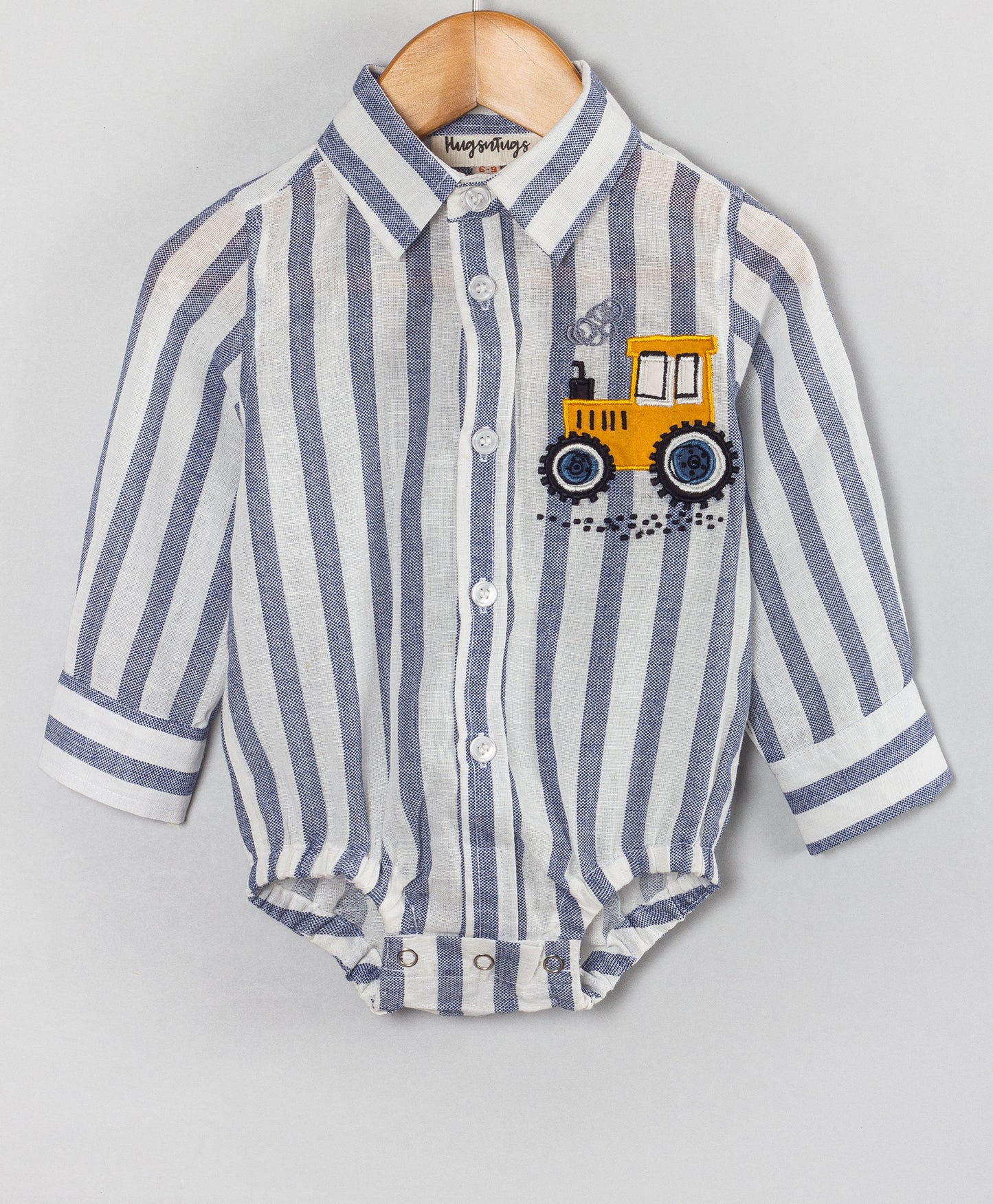 CONSTRUCTION TRUCK PATCH WORK BOYS SHIRT ONESIE