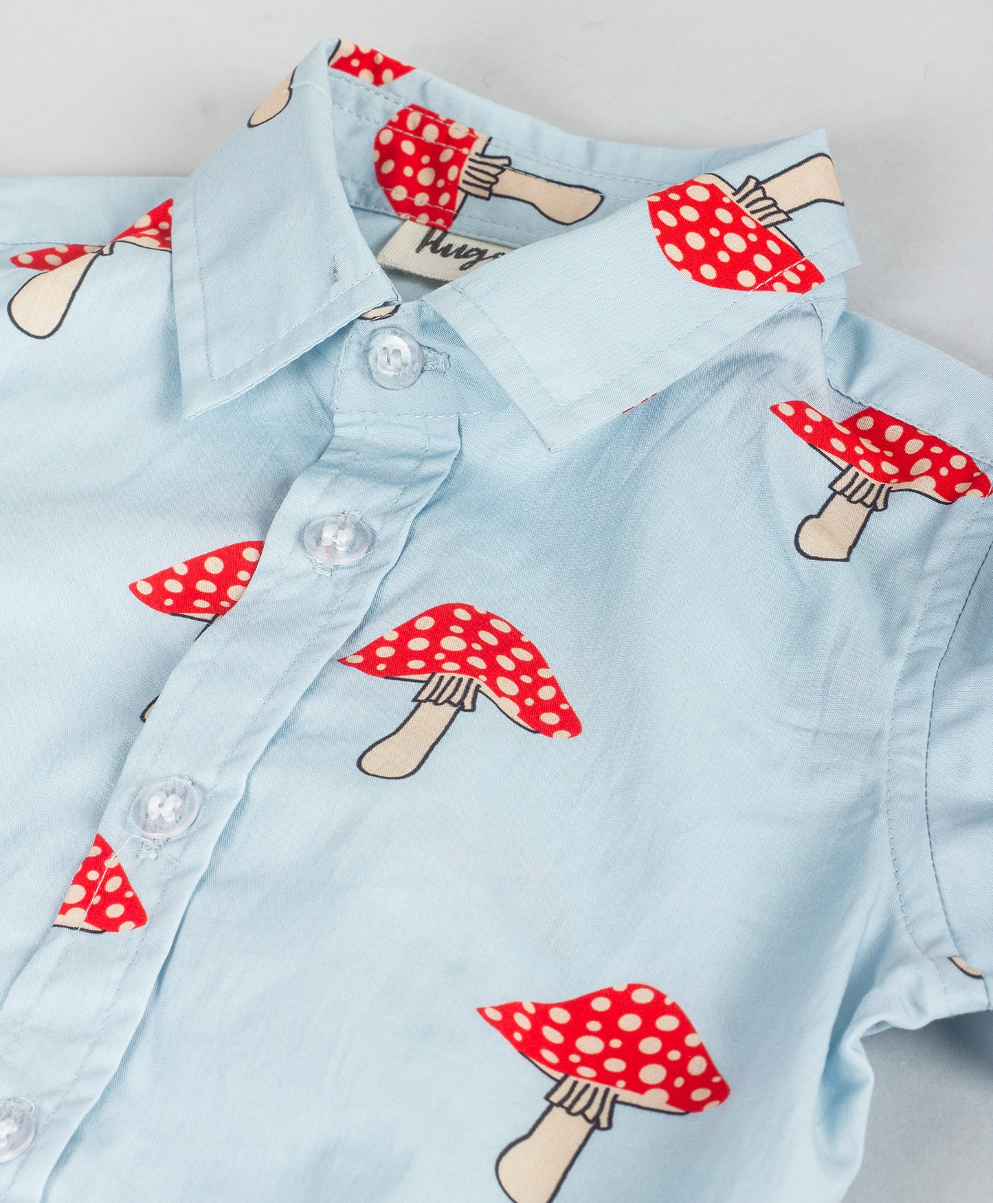 ALL OVER MUSHROOM PRINT BOYS ONESIE