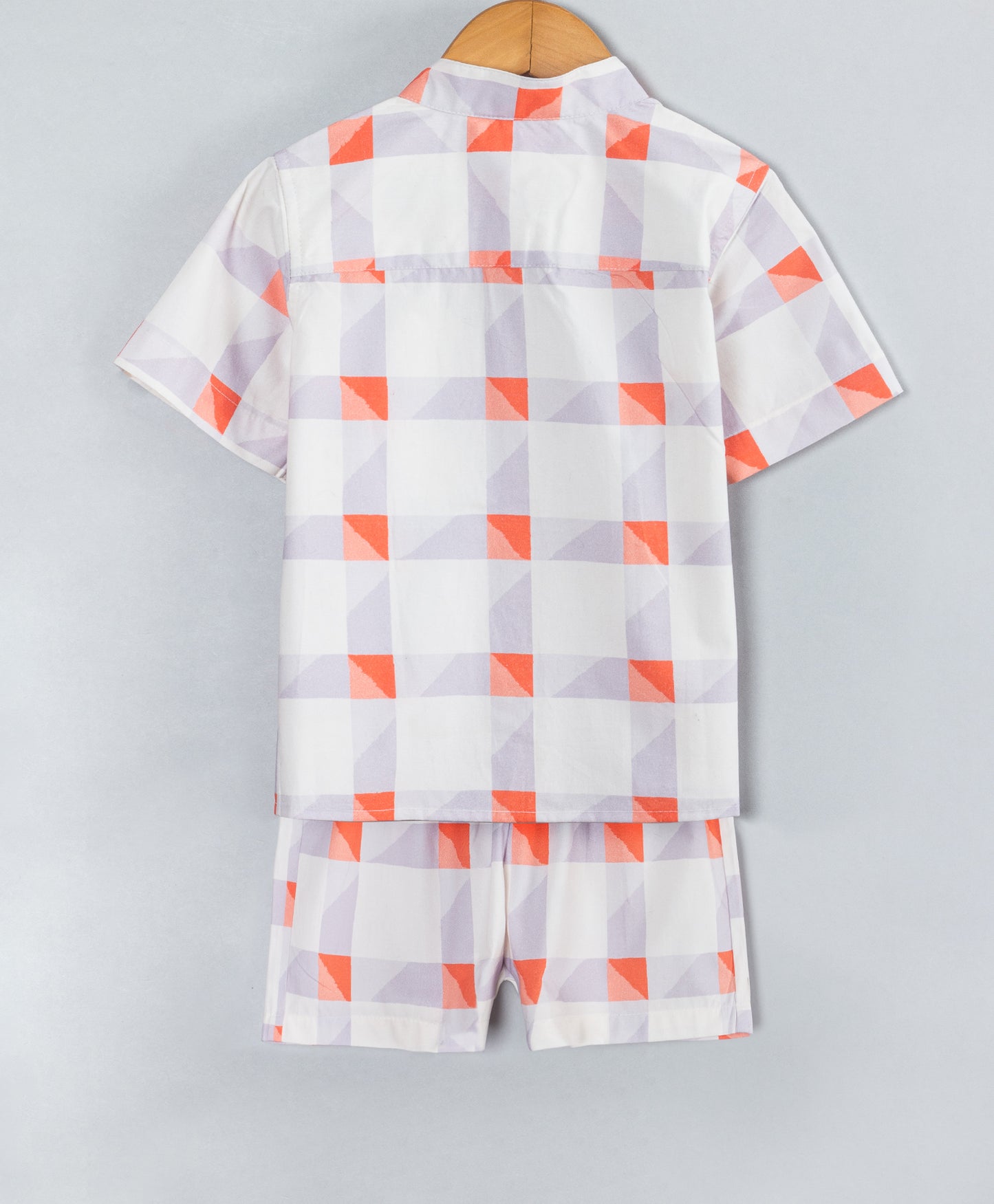 GEOMETRIC PRINT BOYS SHORTS SET