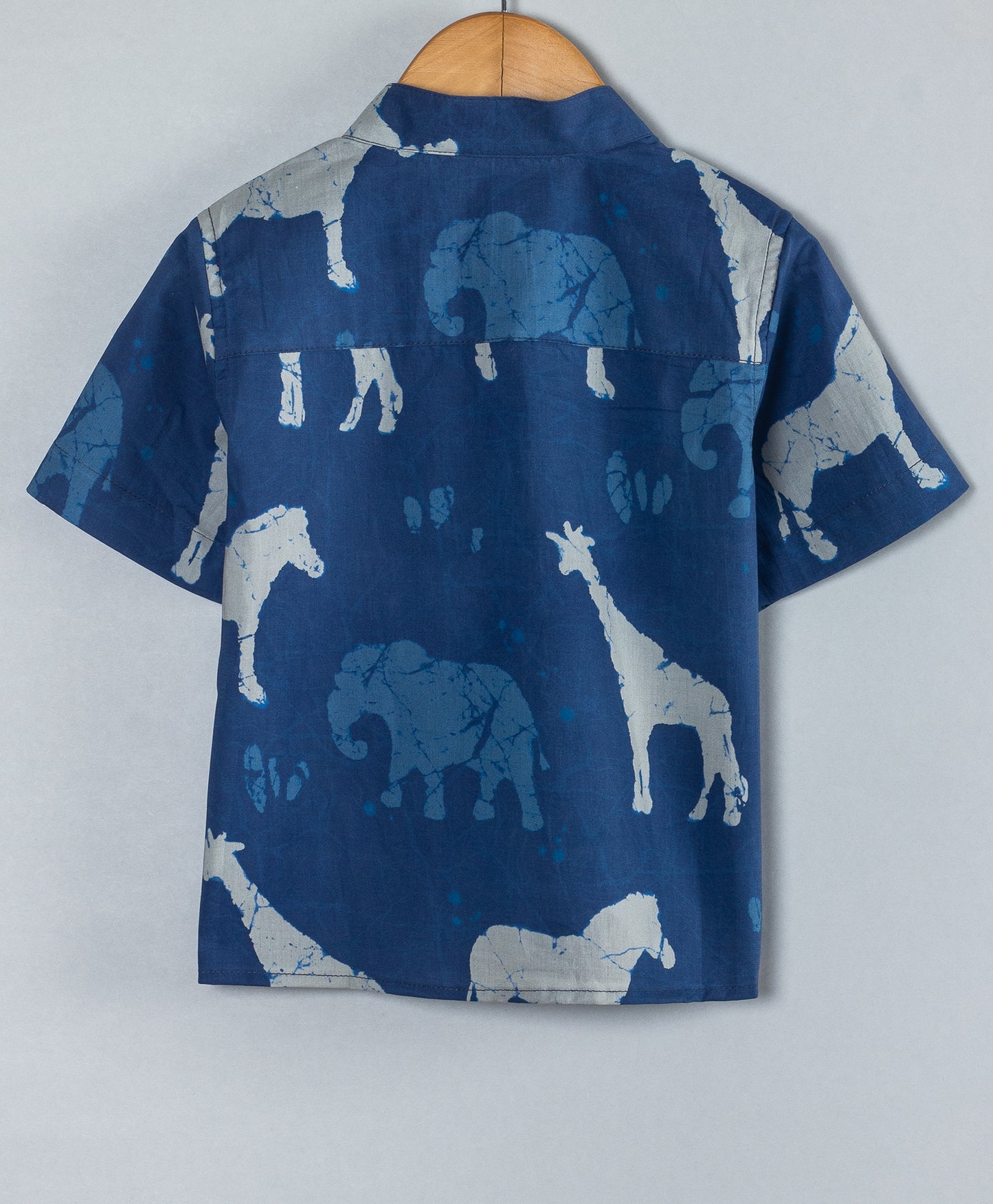 INDIGO ANIMAL PRINT SHORTS SET