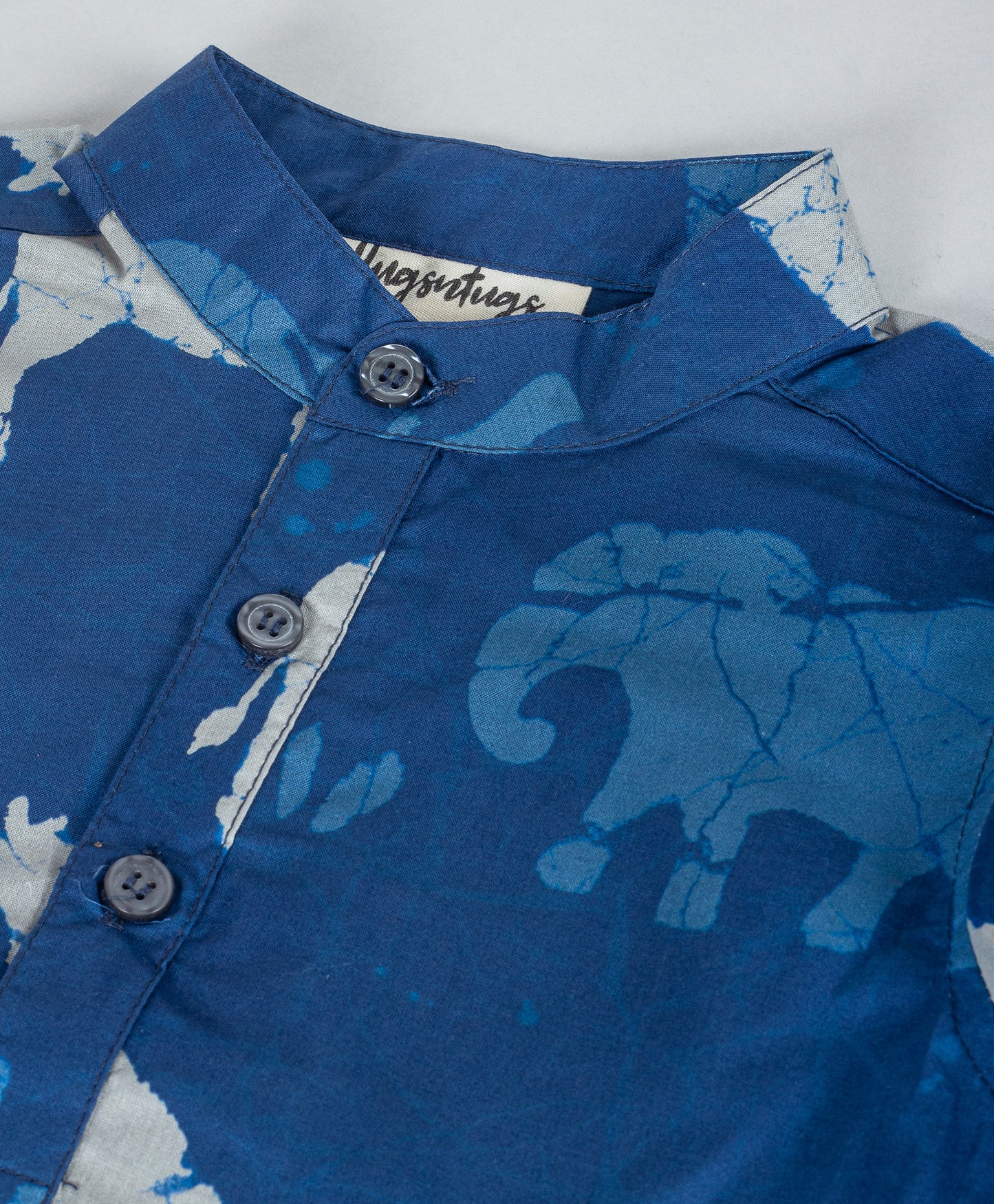 INDIGO ANIMAL PRINT SHORTS SET