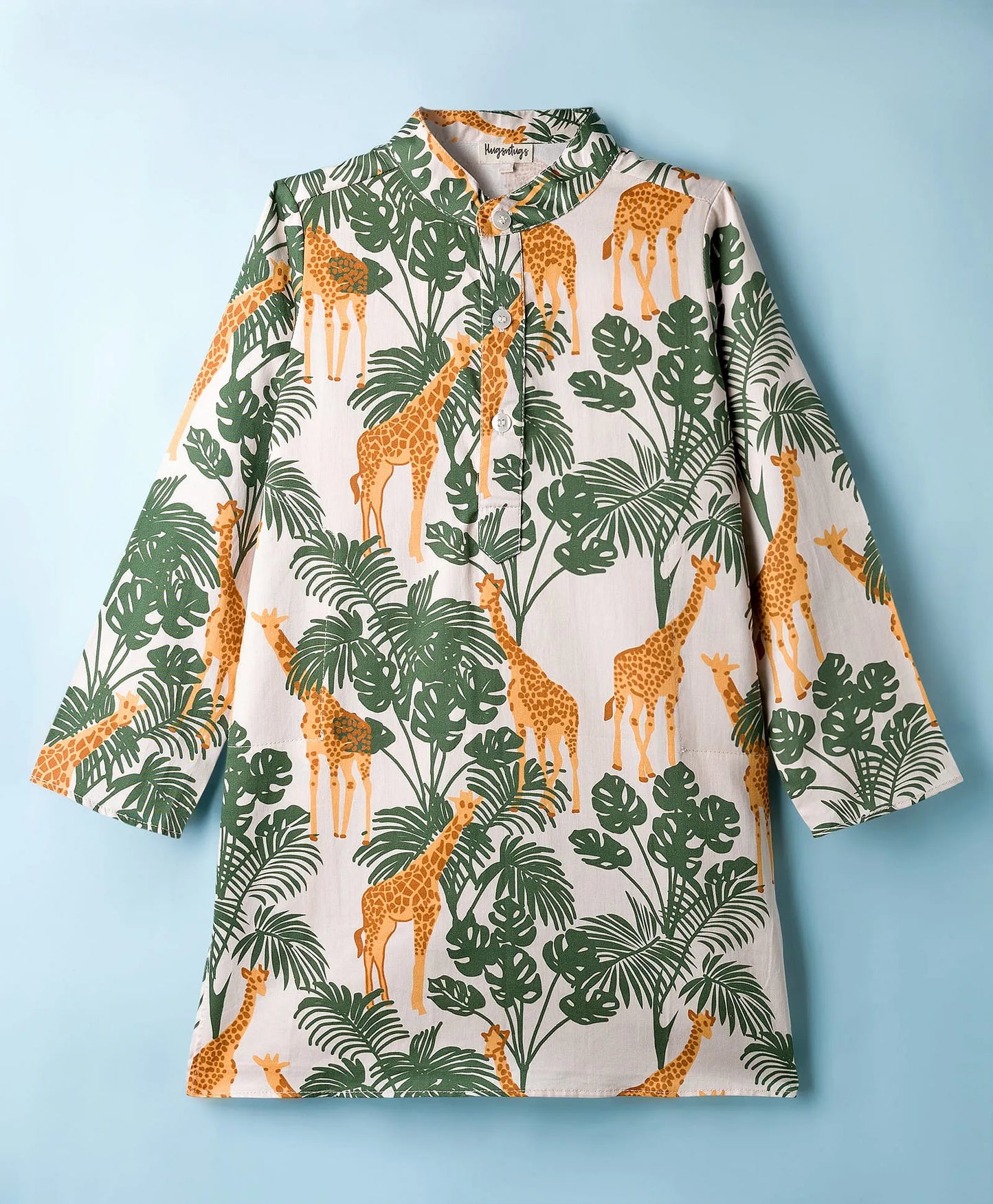 JUNGLE PRINT BOYS KURTA SET
