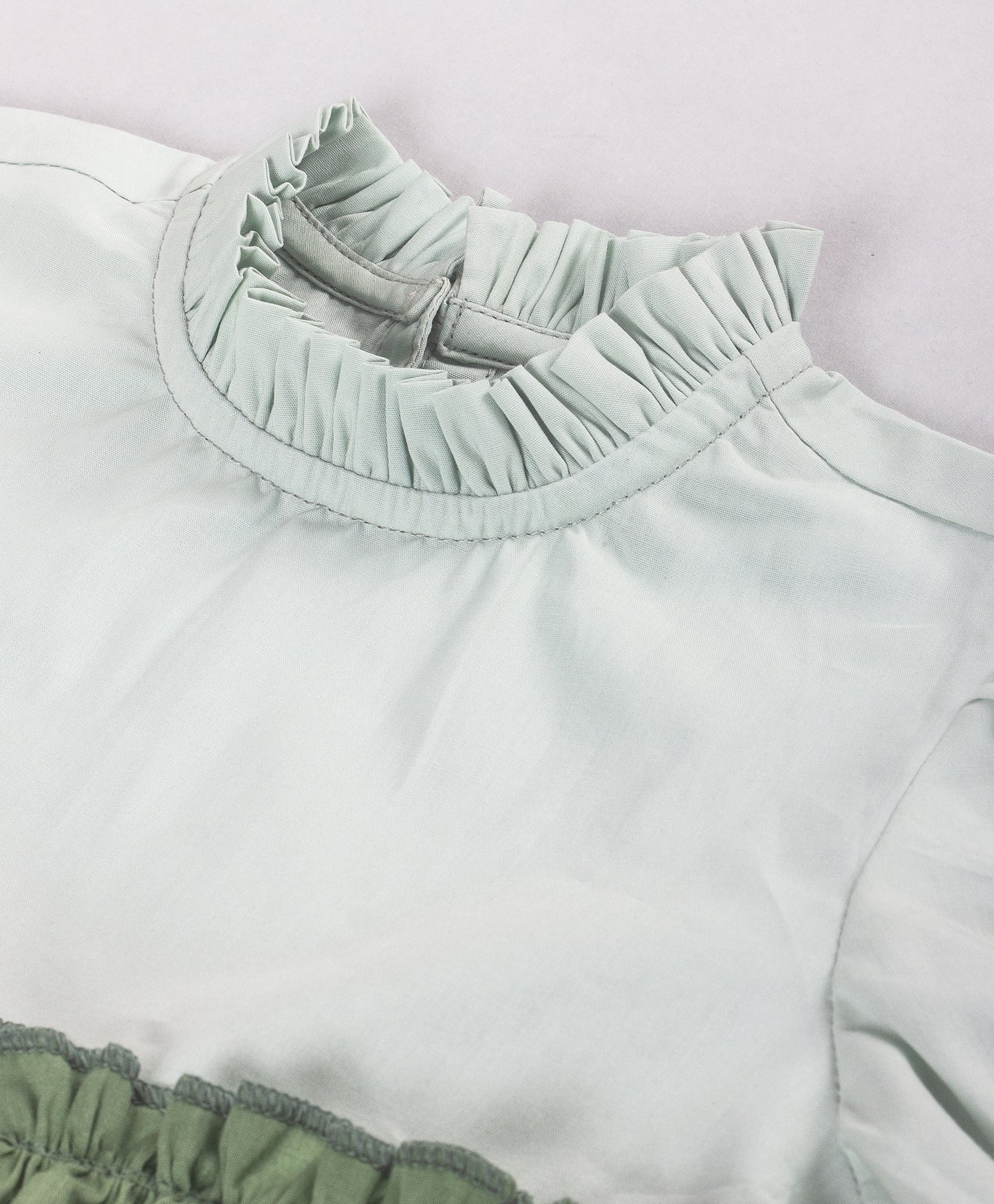 COLOR BLOCK DRESS GREEN