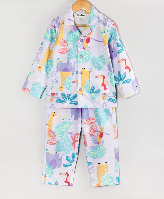 LILAC JUNGLE PRINT NIGHTSUIT