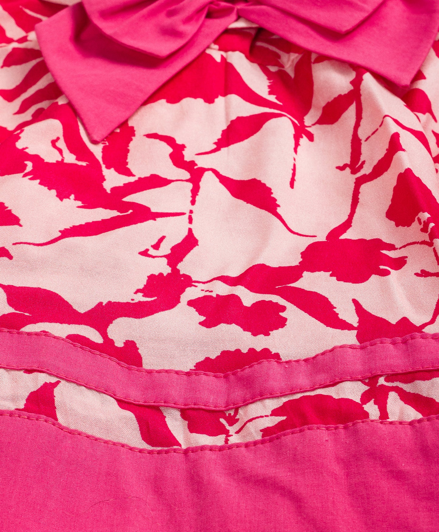 HOT PINK INFANT DRESS WITH FRONT BOW