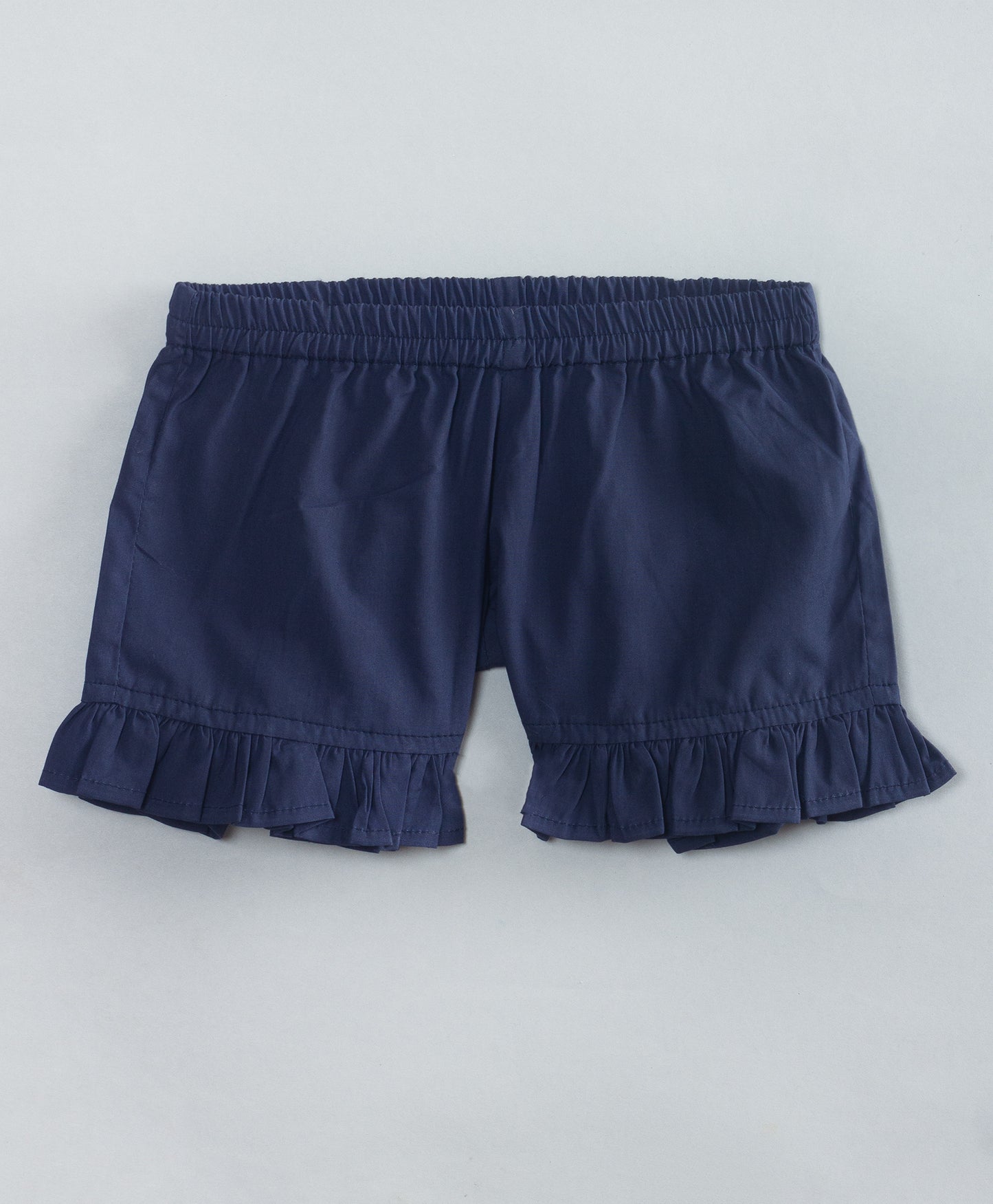 NAVY SMALL ALL OVER LEAF PRINT INFANT SET WITH SHORTS