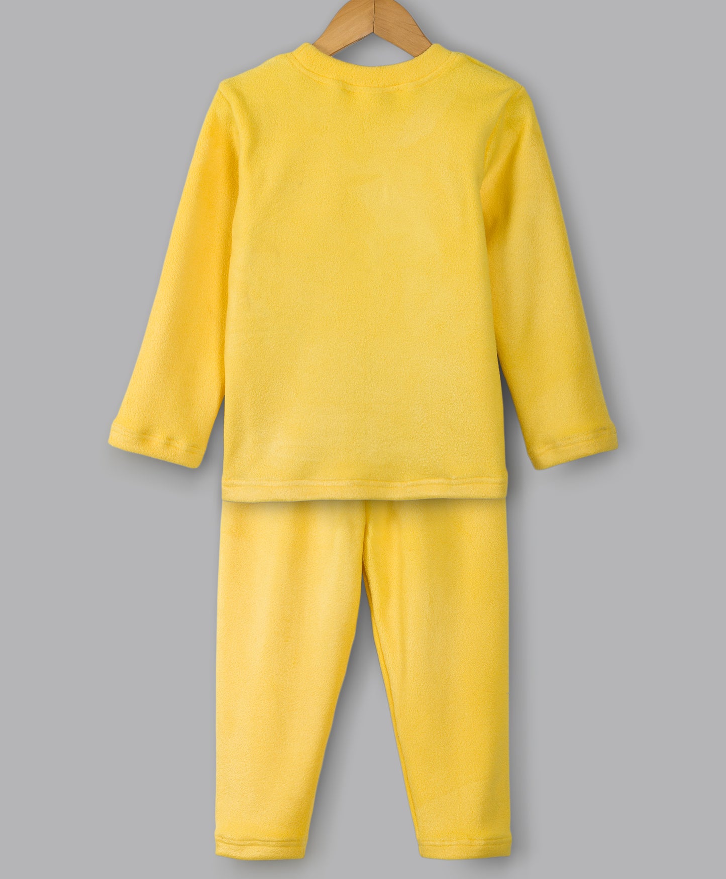 Tiger on a car yellow fleece set