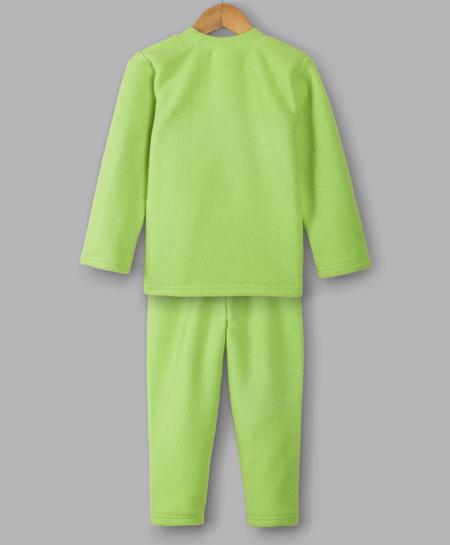 Zebra patch green fleece set