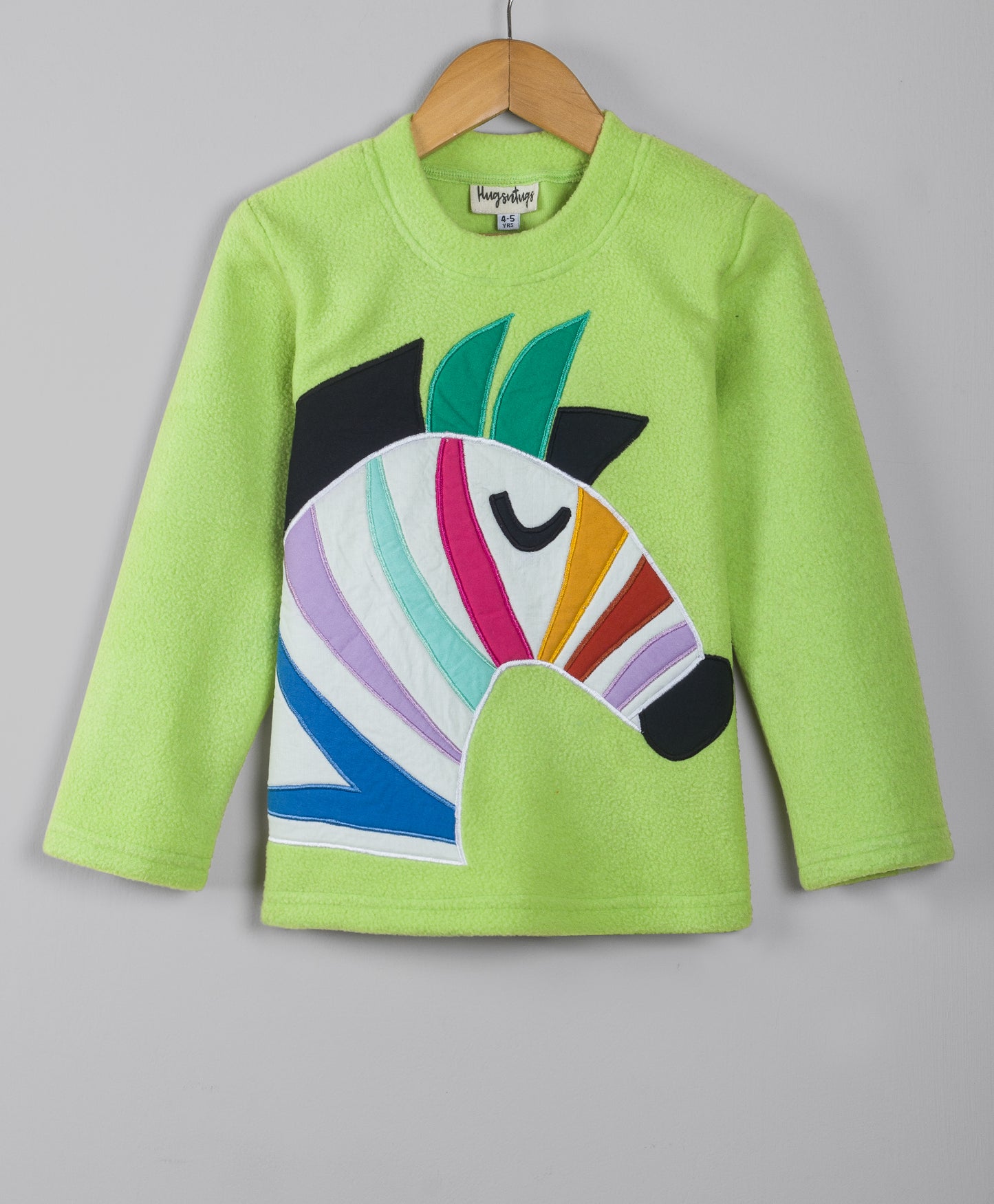 Zebra patch green fleece set