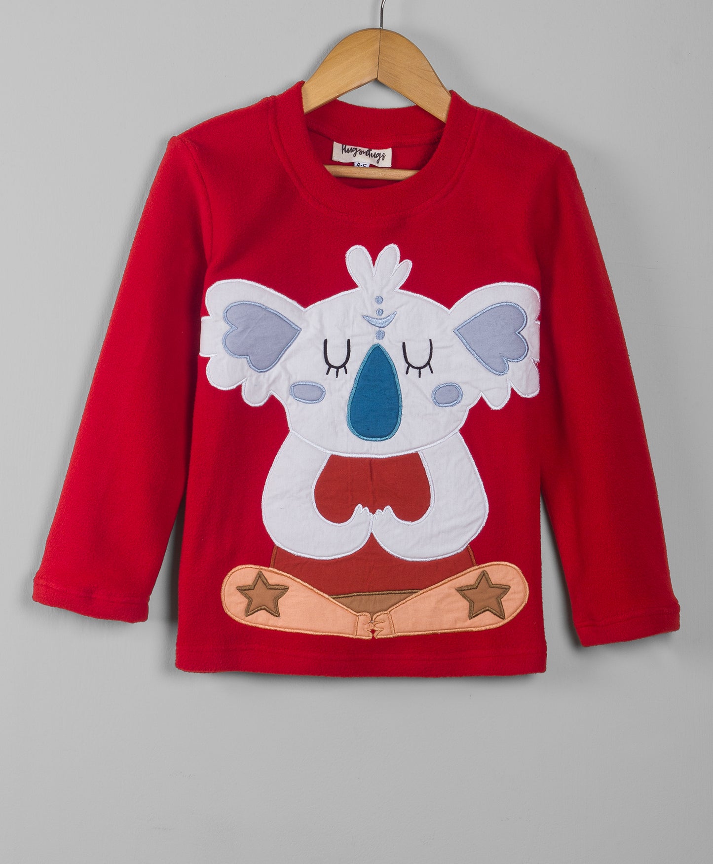 YOGI KOALA PATCH RED FLEECE SET
