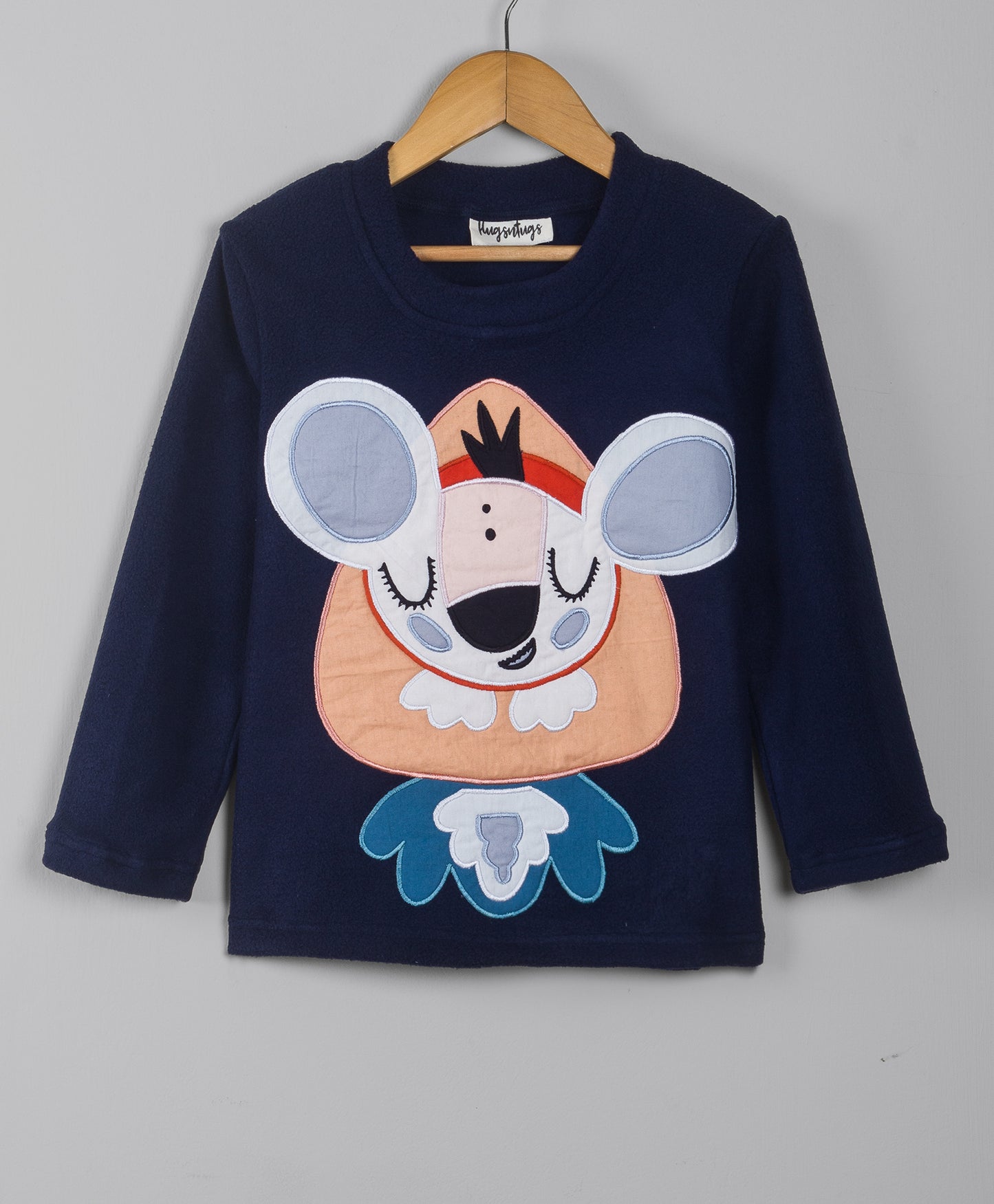 KOALA IN SPACE PATCH NAVY FLEECE SET