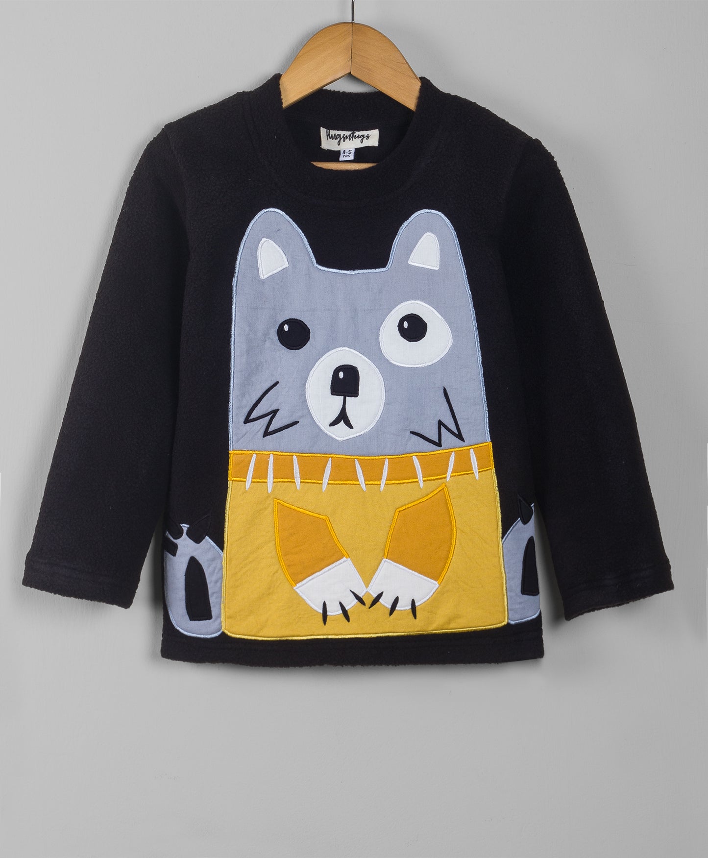 CAT PATCH BLACK FLEECE SET