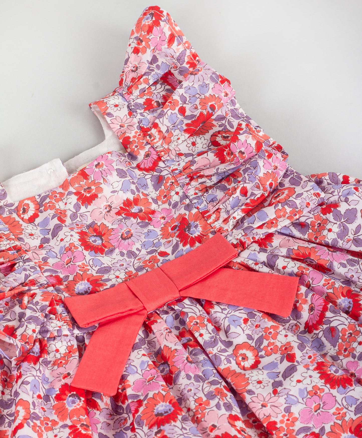 PINK RED FLORAL PRINT INFANT SET