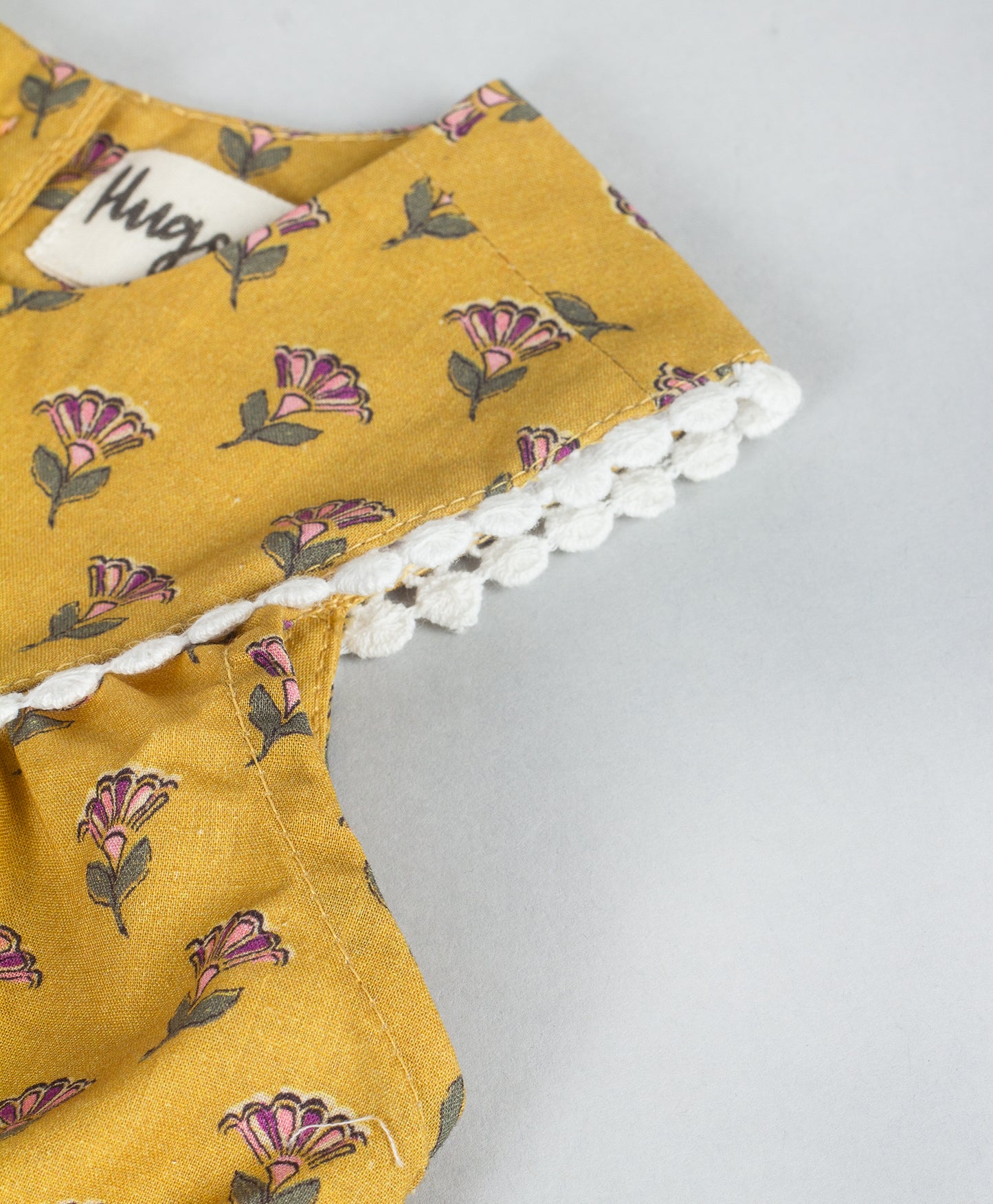 MUSTARD ALL OVER MOTIF PRINT TOP SET WITH BLOOMERS